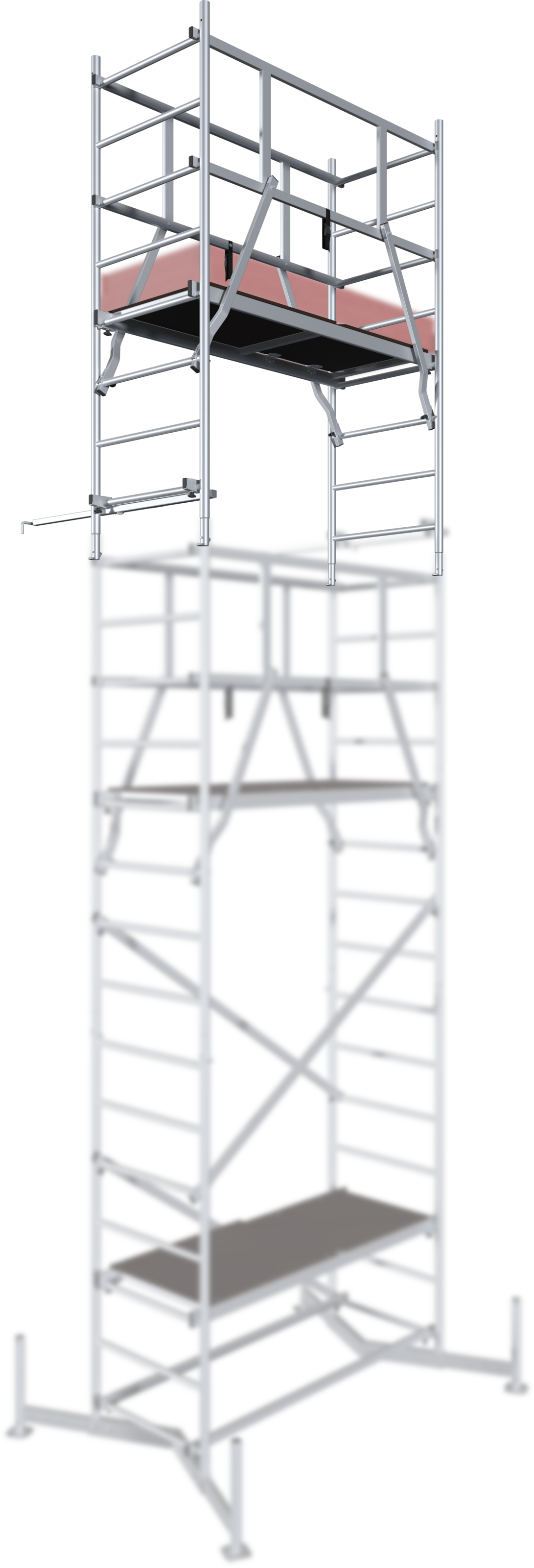 KRAUSE Arbeitsgerüst »ClimTec System 2. Aufstockung«, nur in Verbindung mit ClimTec System Grundgerüst + 1. Aufstockung
