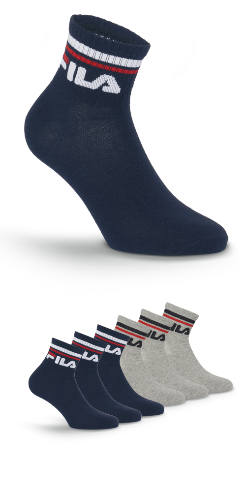 Fila Kurzsocken "UNISEX QUARTER PLAIN SOCKS" 6 Stk. tlg. mit Logo-Schriftzu günstig online kaufen