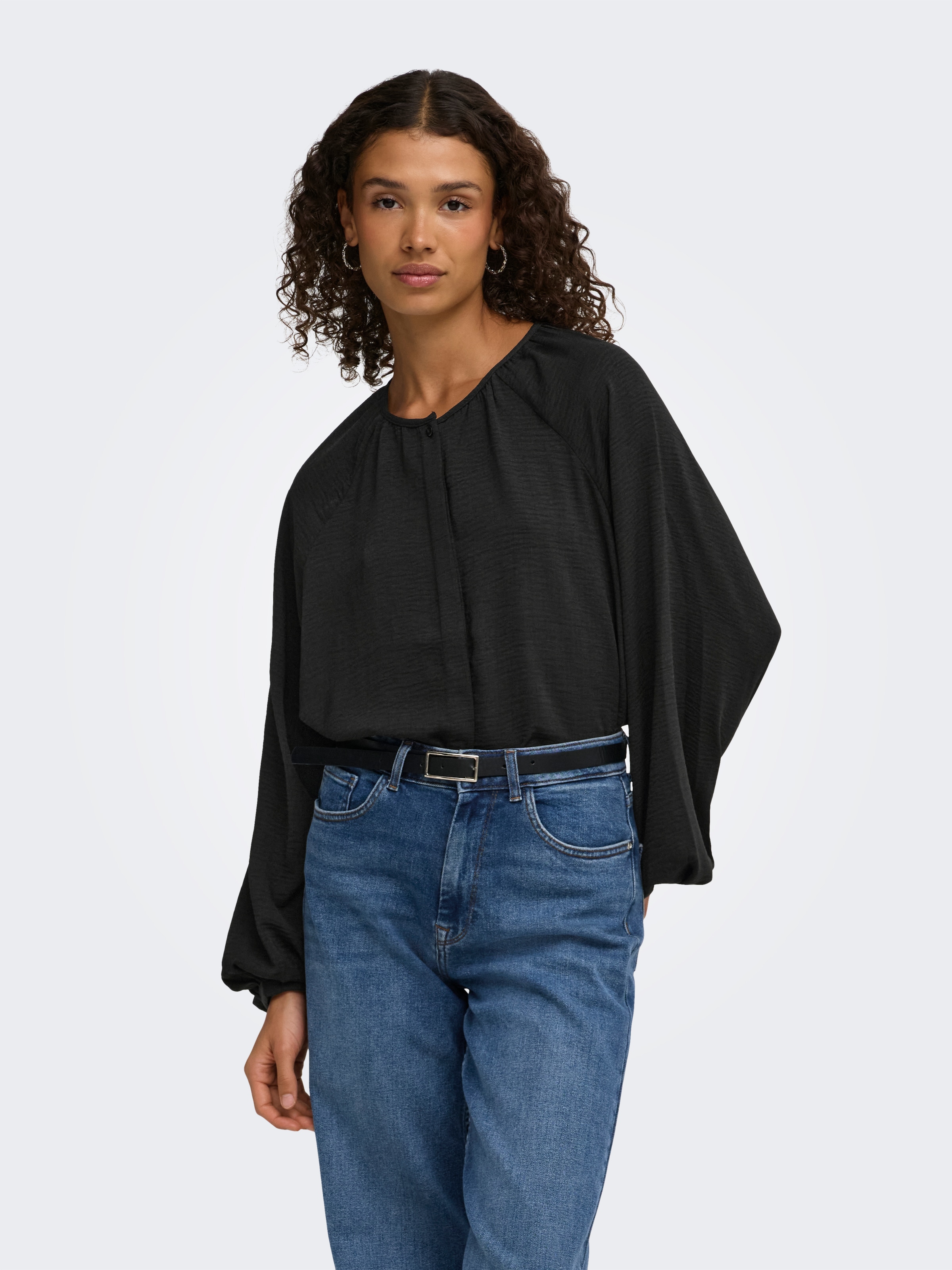 JDY Langarmbluse »JDYDIVYA LIFE L/S O-NECK SHIRT WVN« Polyester