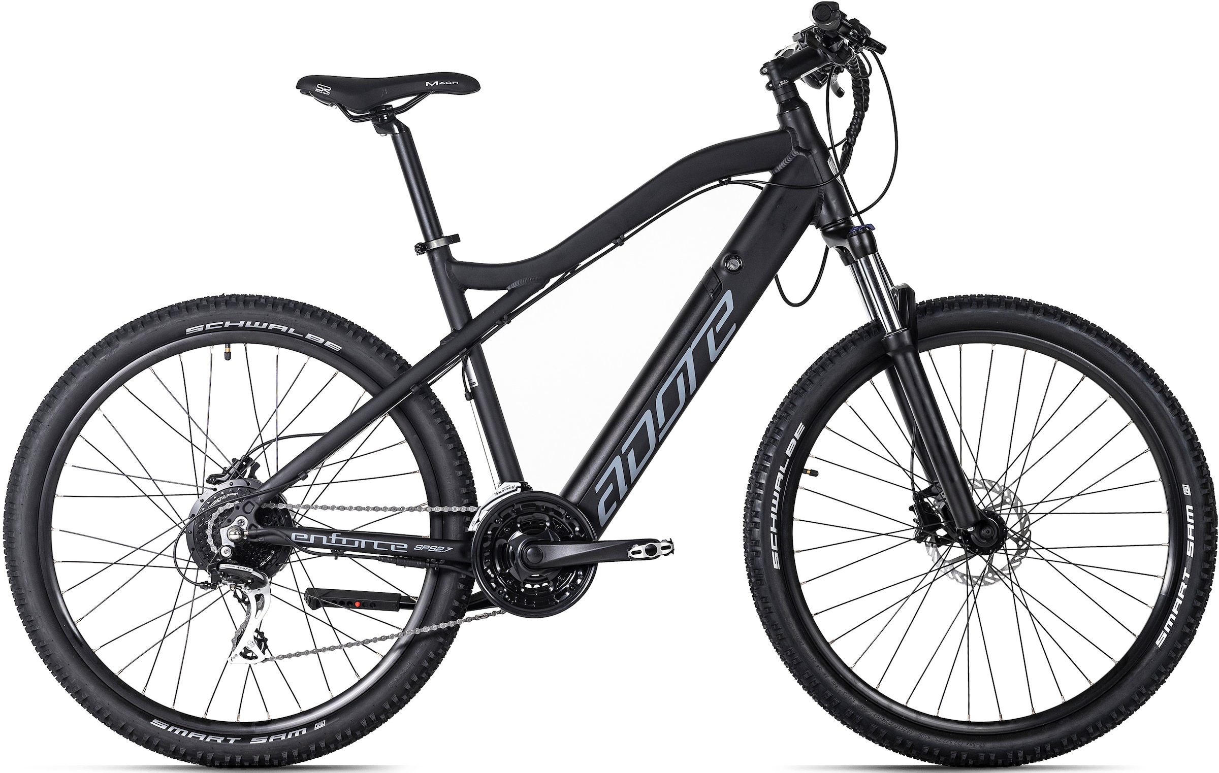 Adore E-Bike "Enforce", 24 Gang, Shimano, Acera, Heckmotor 250 W, Pedelec, Elektrofahrrad für Damen u. Herren, MTB, Moun