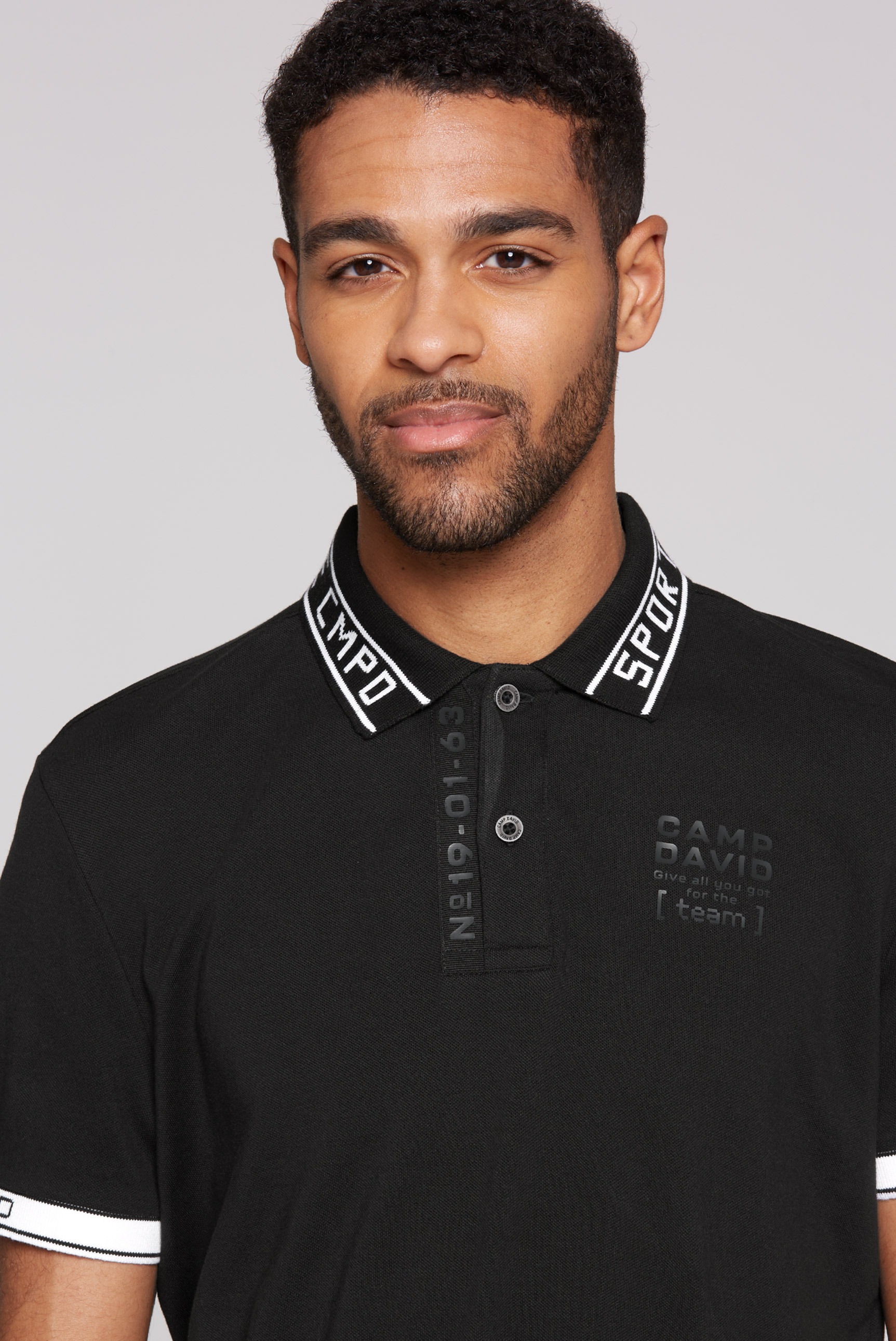 CAMP DAVID Poloshirt, mit Seitenschlitze