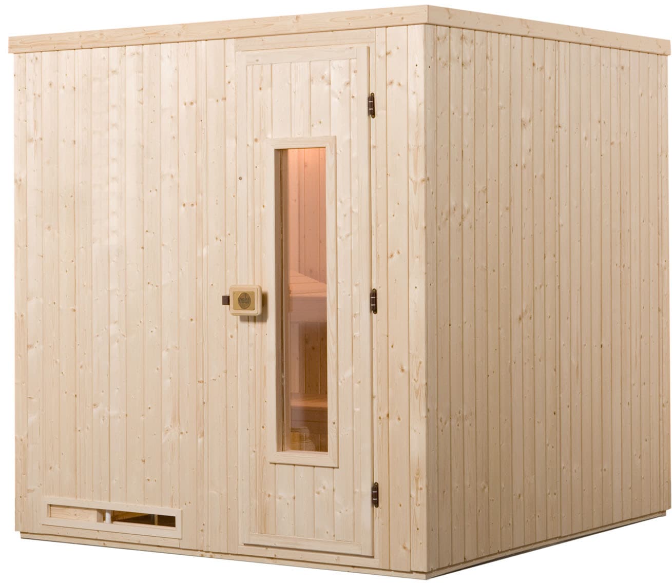 weka Sauna "Elementsauna HALMSTAD 2", vorgefertigte Elemente, isolierte Holztür