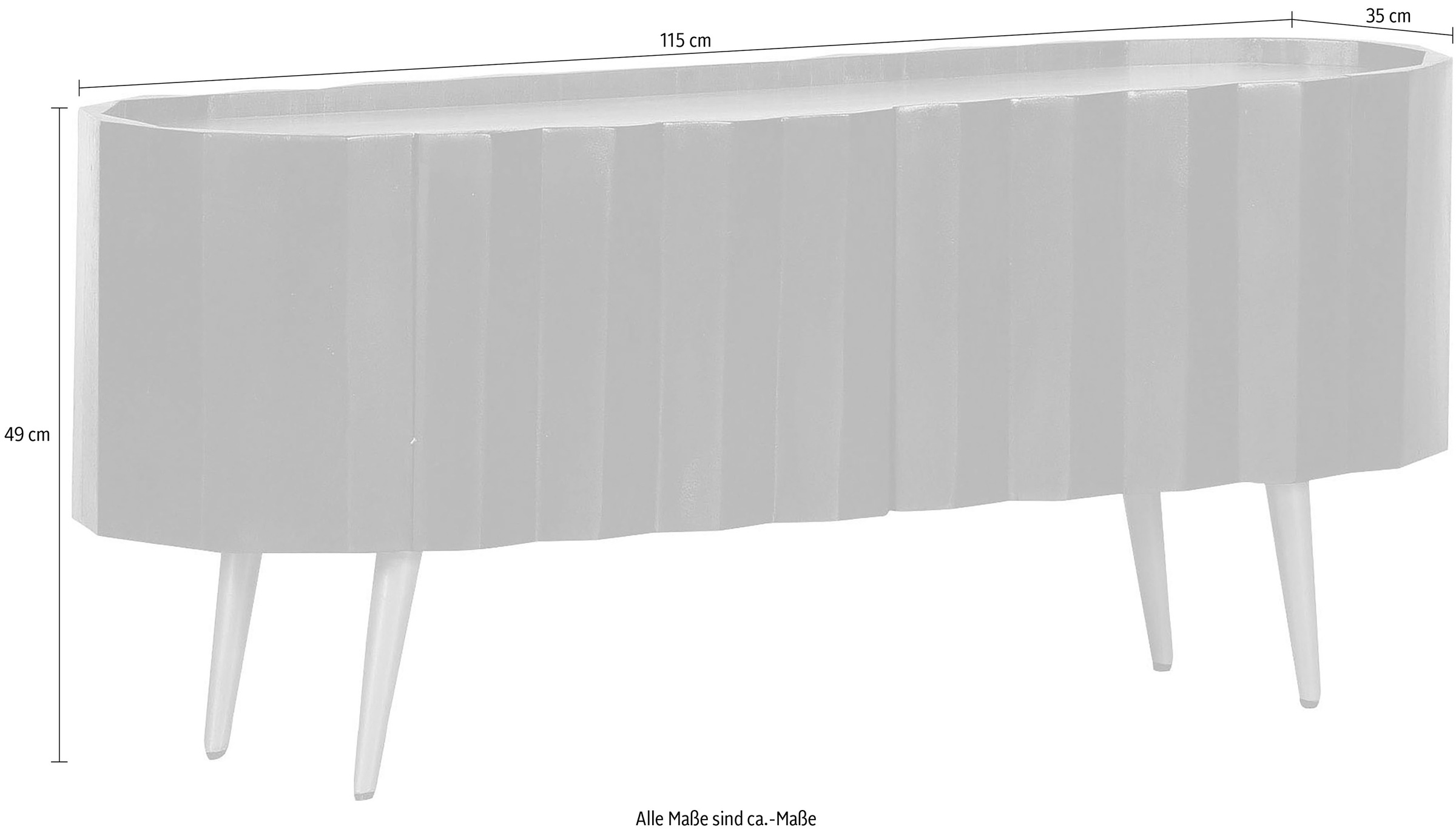 Gutmann Factory Sideboard »Goba«, Kommode, Breite 115 cm