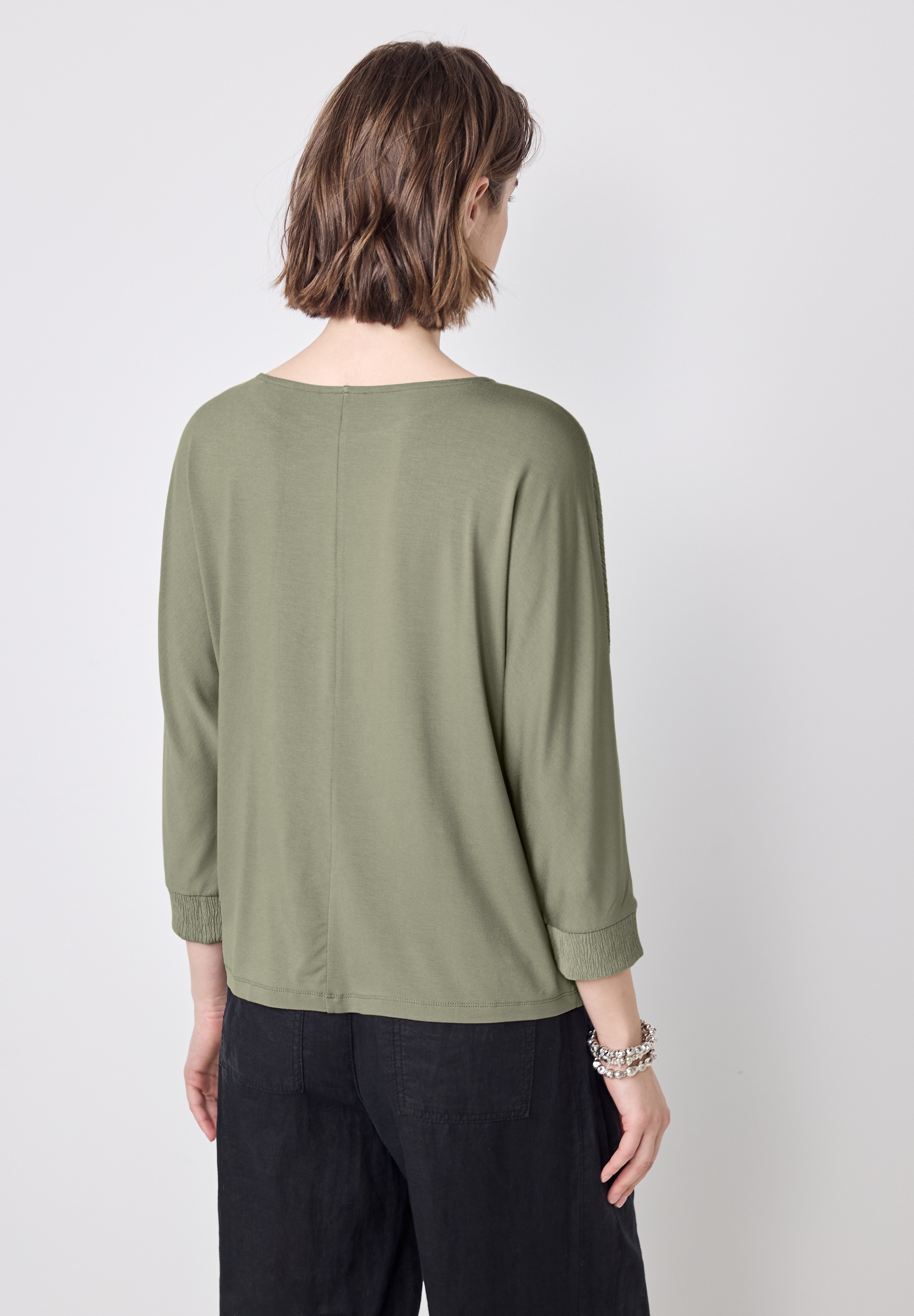 STREET ONE STUDIO 3/4-Arm-Shirt, mit U-Boot-Ausschnitt