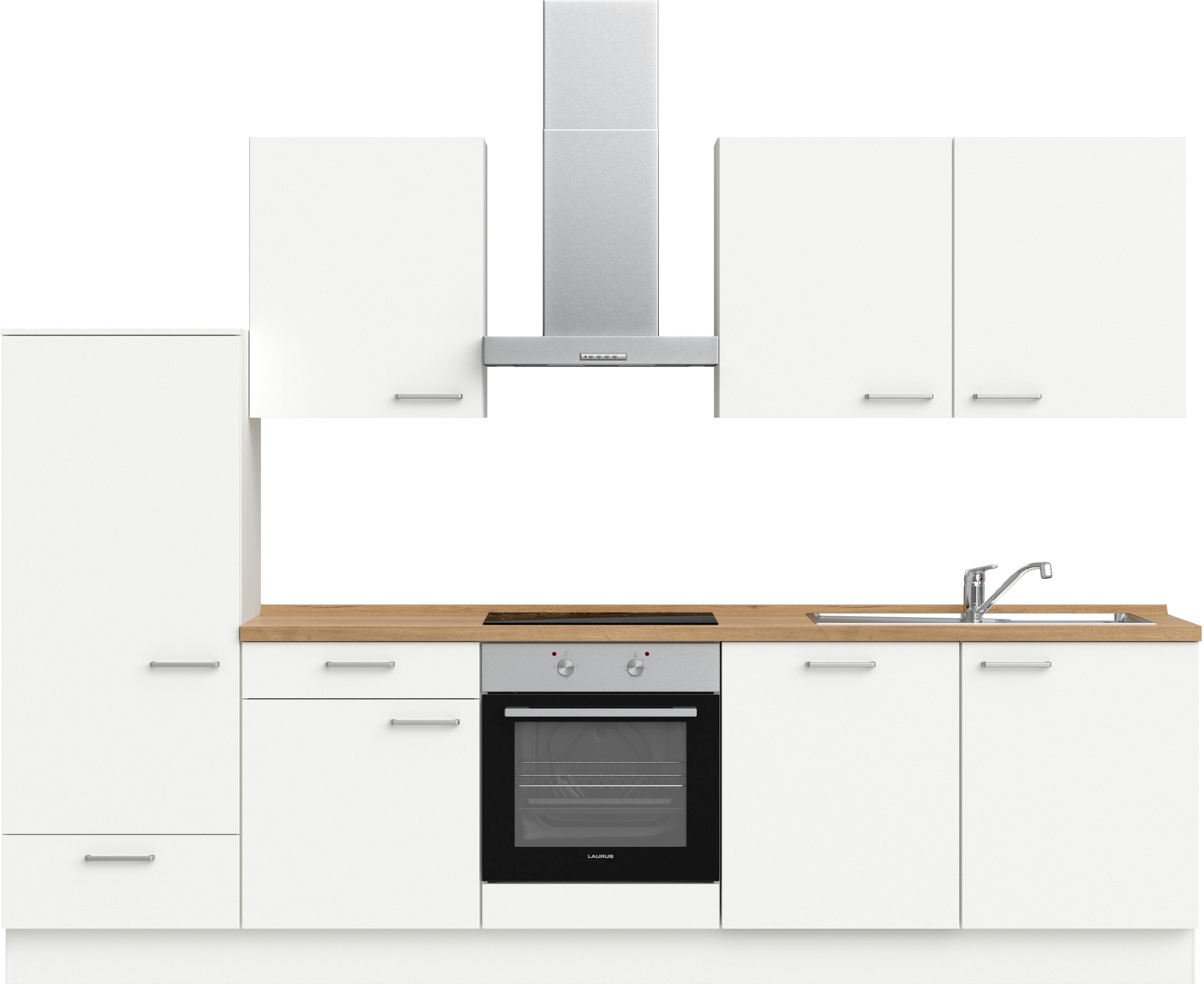 nobilia Küchenzeile ""Touch I", NEU: individuell anpassbar mit gratis Profi-Beratung" vormontiert, Breite 300 cm, Ausrichtung wählbar, wahlw. mit E-Geräten
