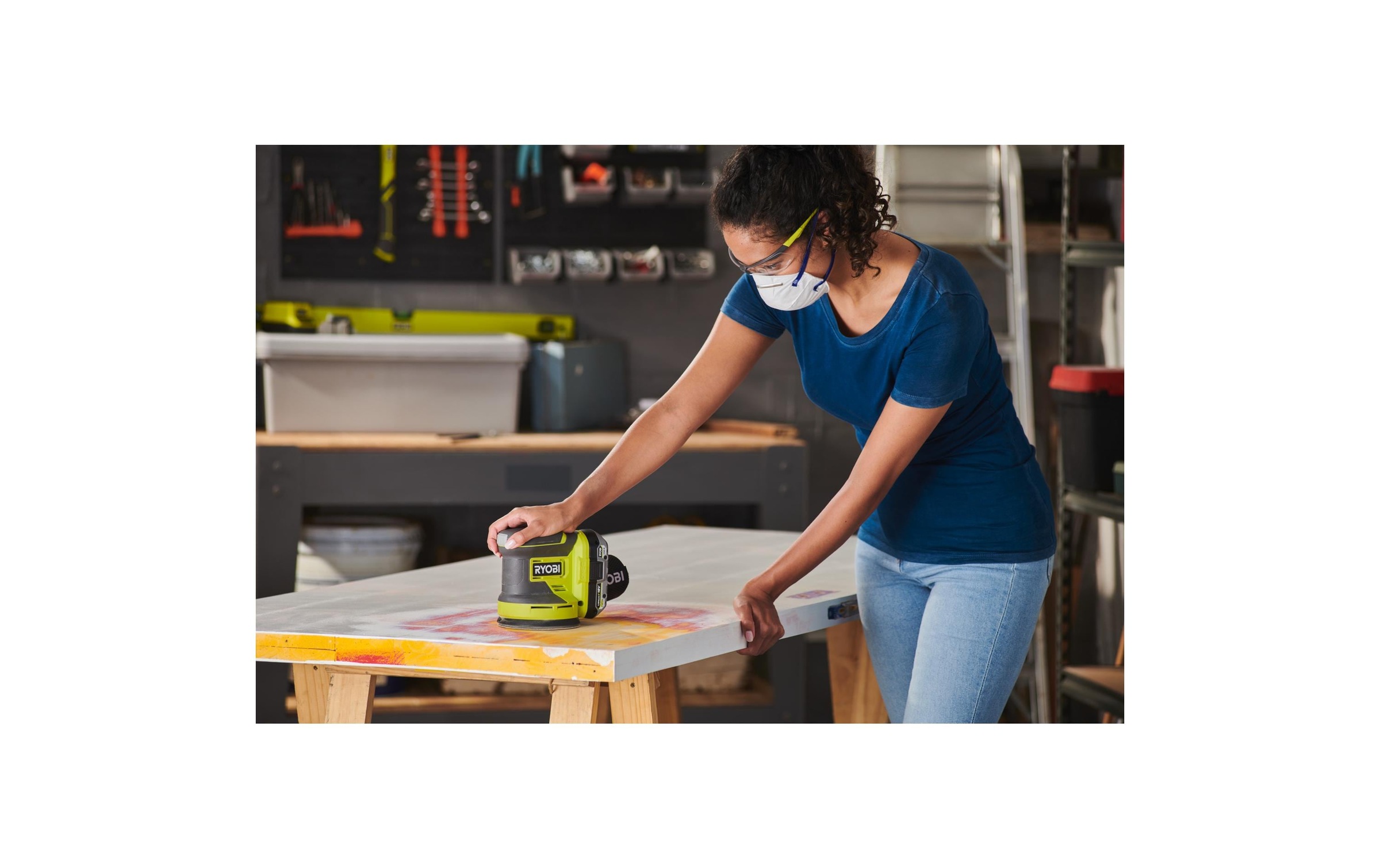 RYOBI Akku-Exzenterschleifer »RYOBI RROS18-0, 18 V, Solo«