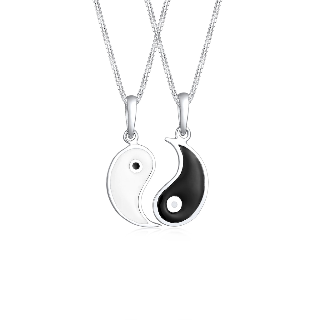 Elli Ketten-Set »Partnerketten Yin Yang 925 Sterling Silber«