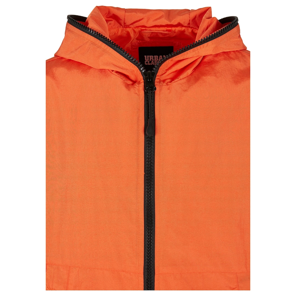 URBAN CLASSICS Anorak »Urban Classics Herren Full Zip Nylon Crepe Jacket«, (1 St.), mit Kapuze