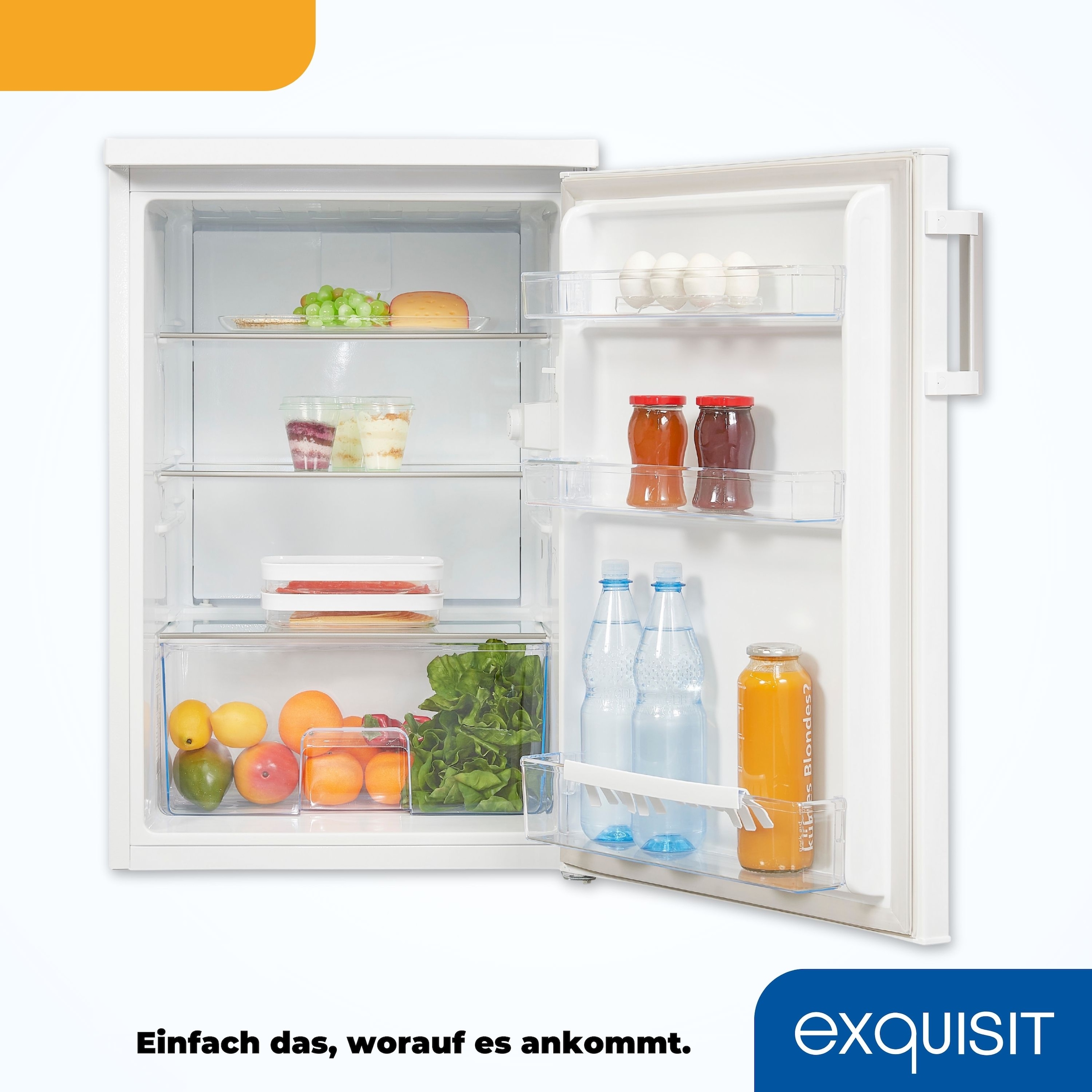 exquisit Kühlschrank »KS16-V-H-010D weiss«, Energieeffizienzklasse D, 133 Liter Nutzinhalt