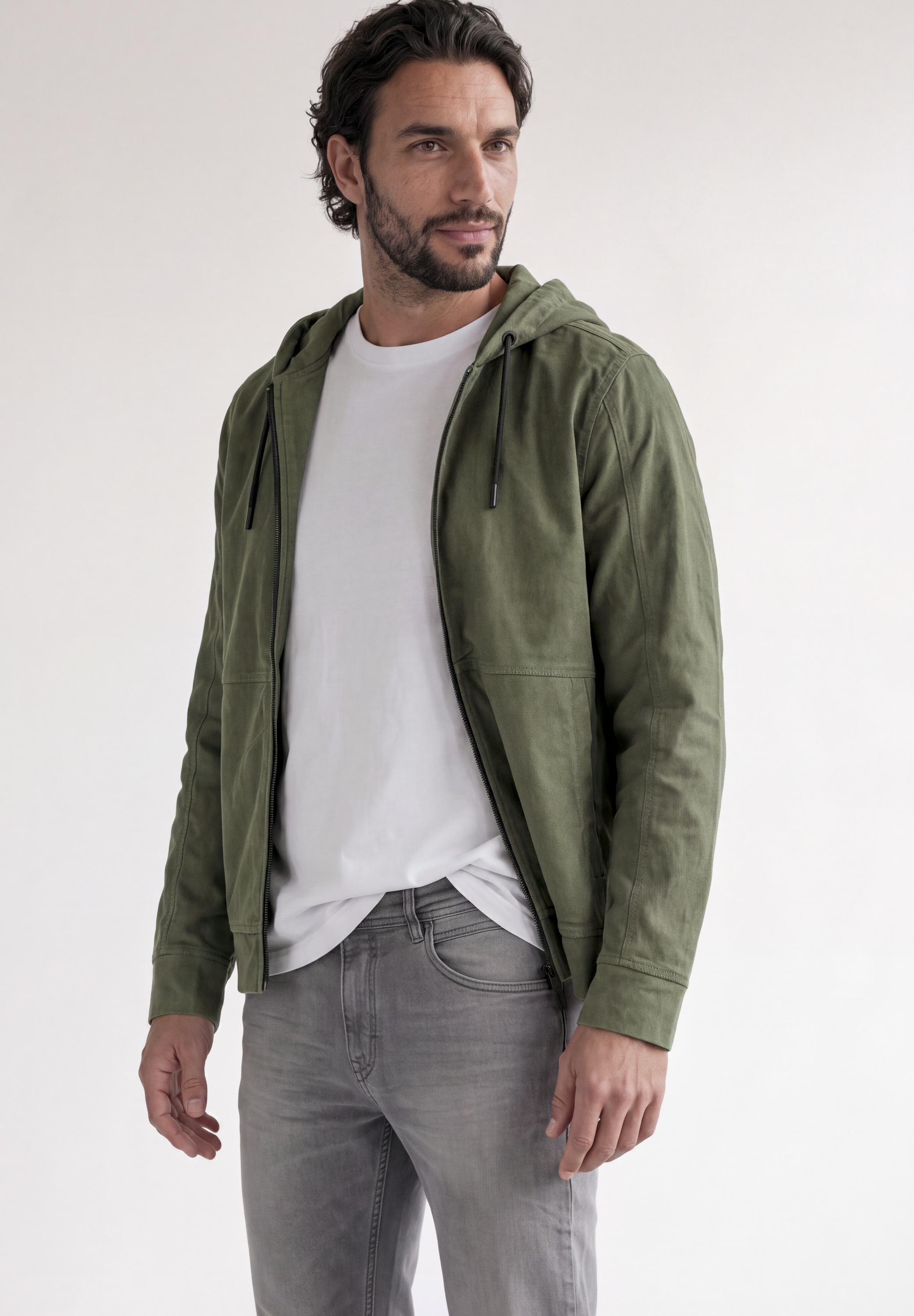 STREET ONE MEN mit Kapuze in Cord-Optik