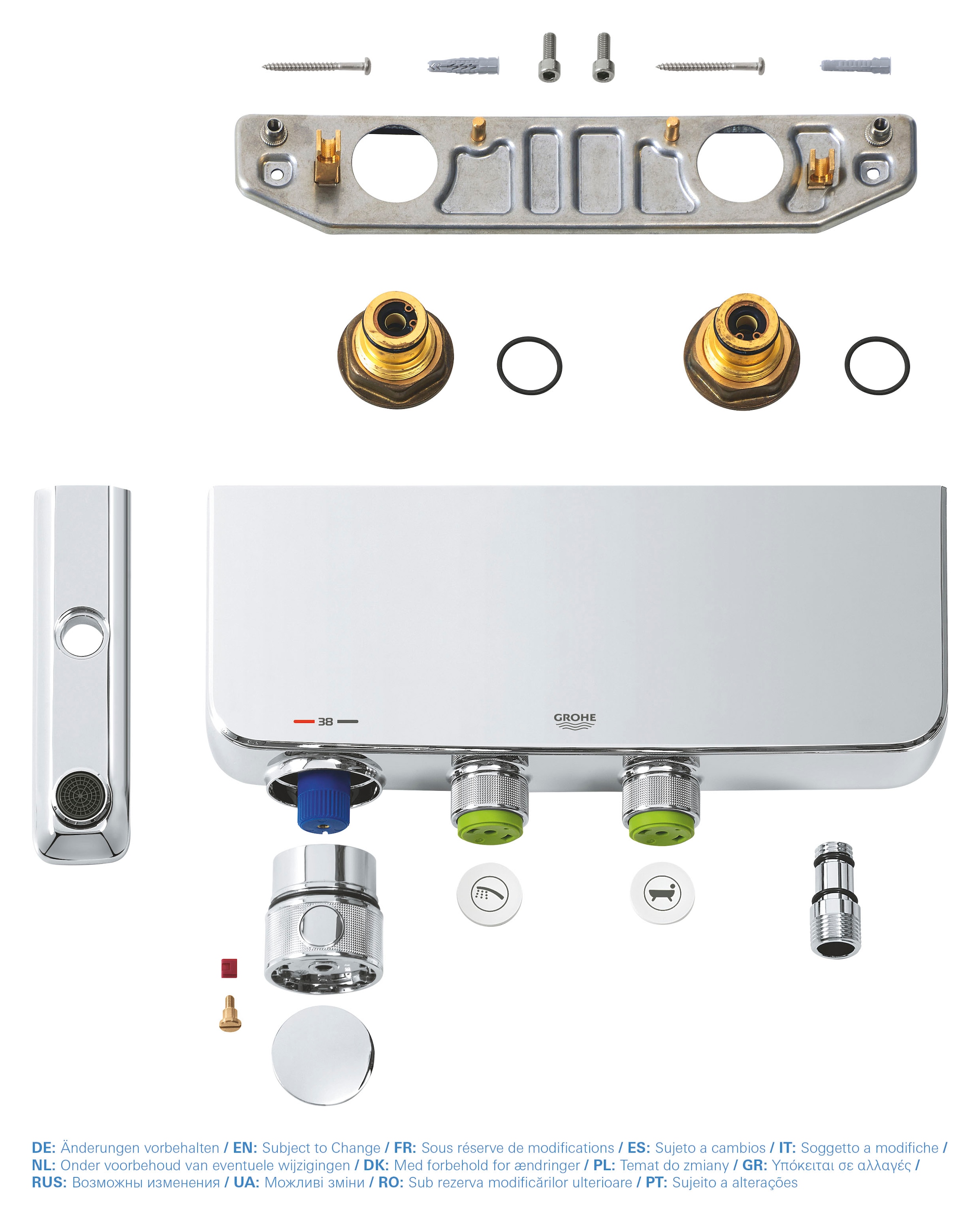 Grohe Wannenarmatur »Grohtherm SmartControl«, mit Wassersparfunktion