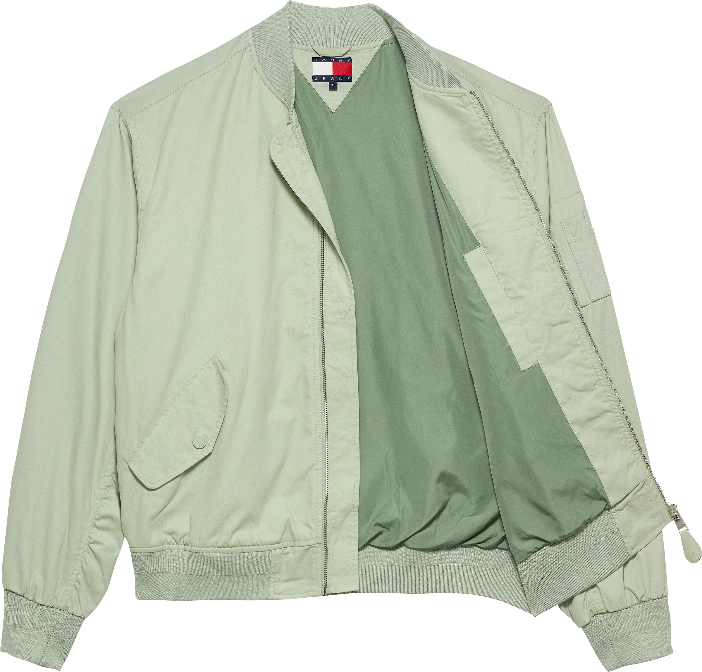 Tommy Jeans Bomberjacke »TJM COTTON BOMBER JACKET«, ohne Kapuze, Mit Rundhalsausschnitt