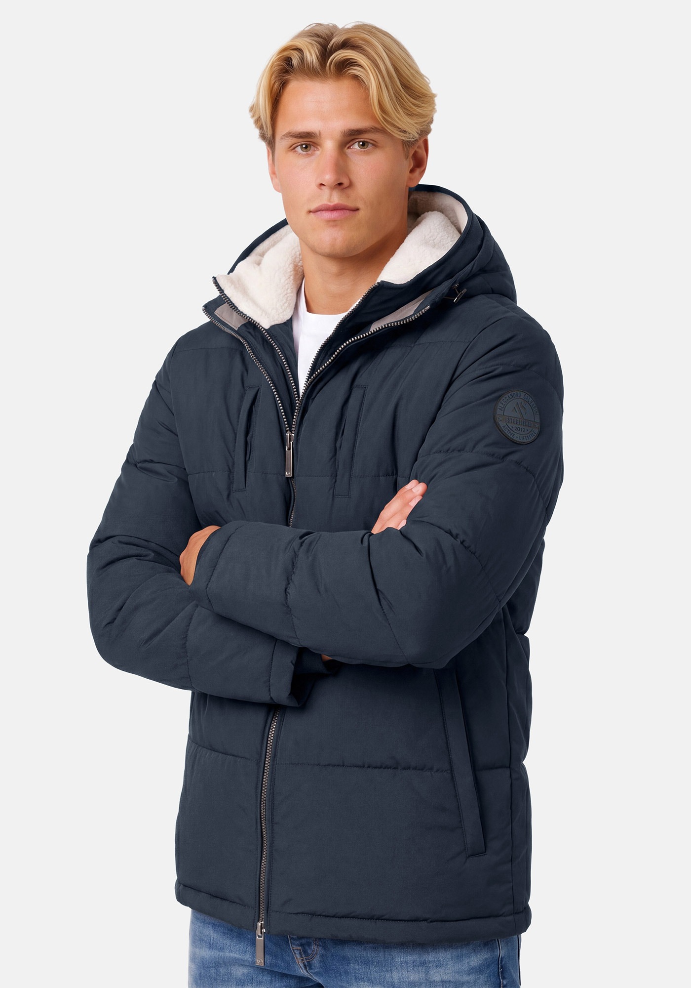 Alessandro Salvarini Winterjacke »ASFredii« mit abnehmbaren Teddy-Fleece-Innenlayer