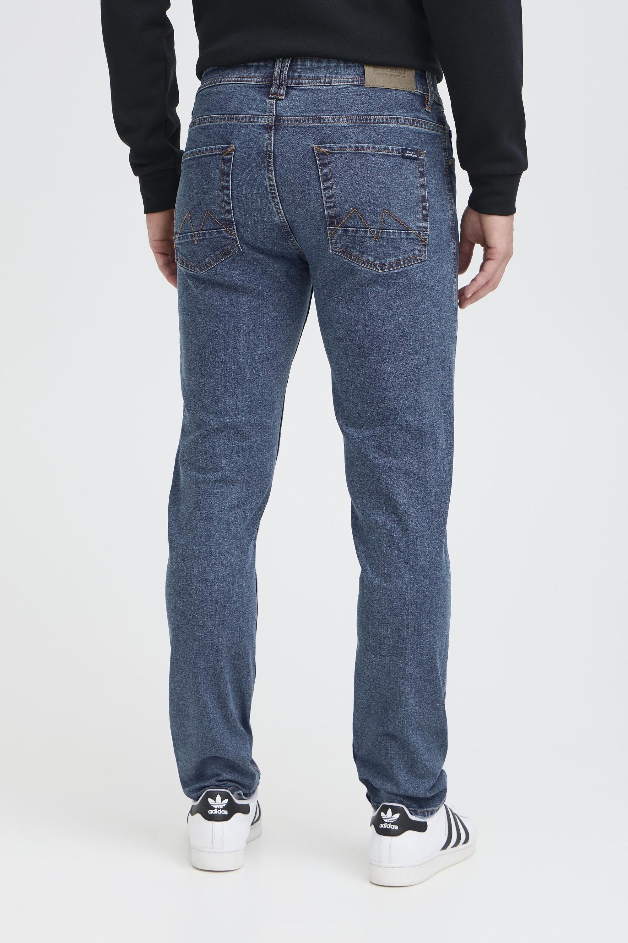 Slim-fit-Jeans BLEND "Slim-fit-Jeans BHZilan", Herren, Gr. 33, Länge 34, blau (denim middle blau), Obermaterial: 68% Baumwolle CO. 27% Polyester PES. 3% Viskose CV. 2% Elasthan EL., Jeans Slim-fit-Jeans 6