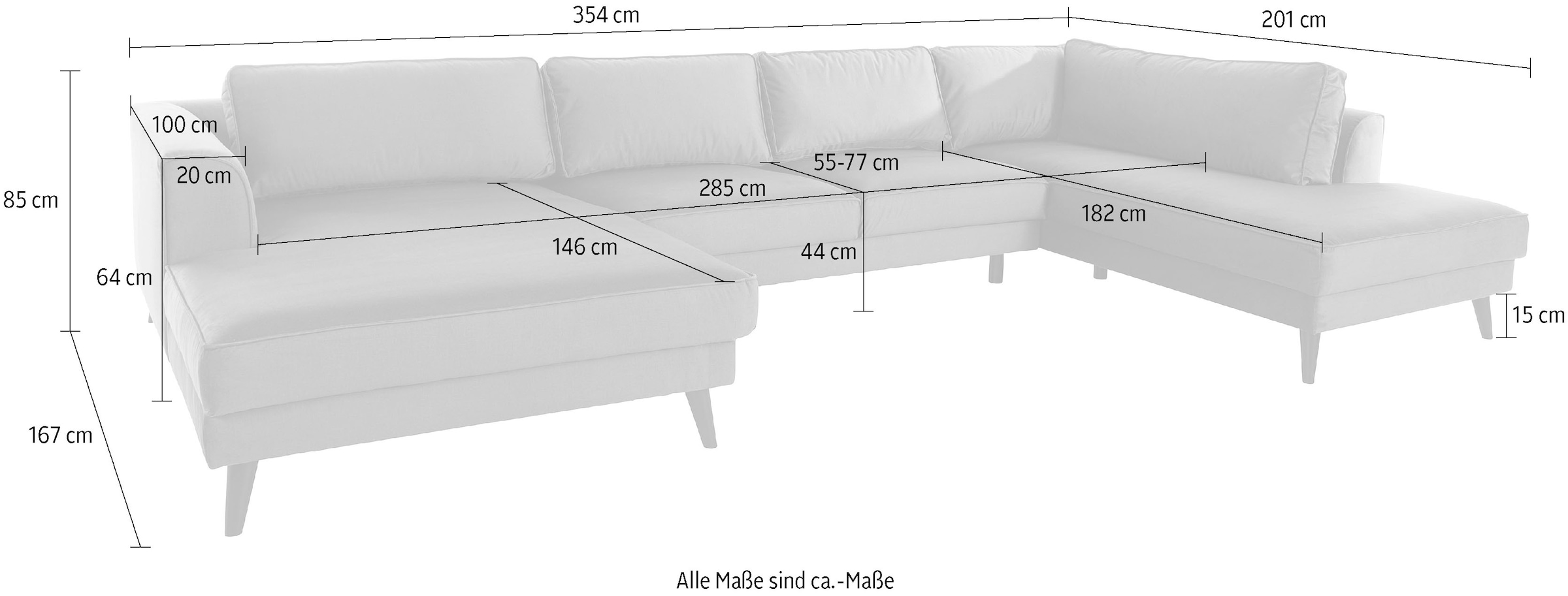 INOSIGN Wohnlandschaft »Lumber Jack, U-Form«, in moderner Optik