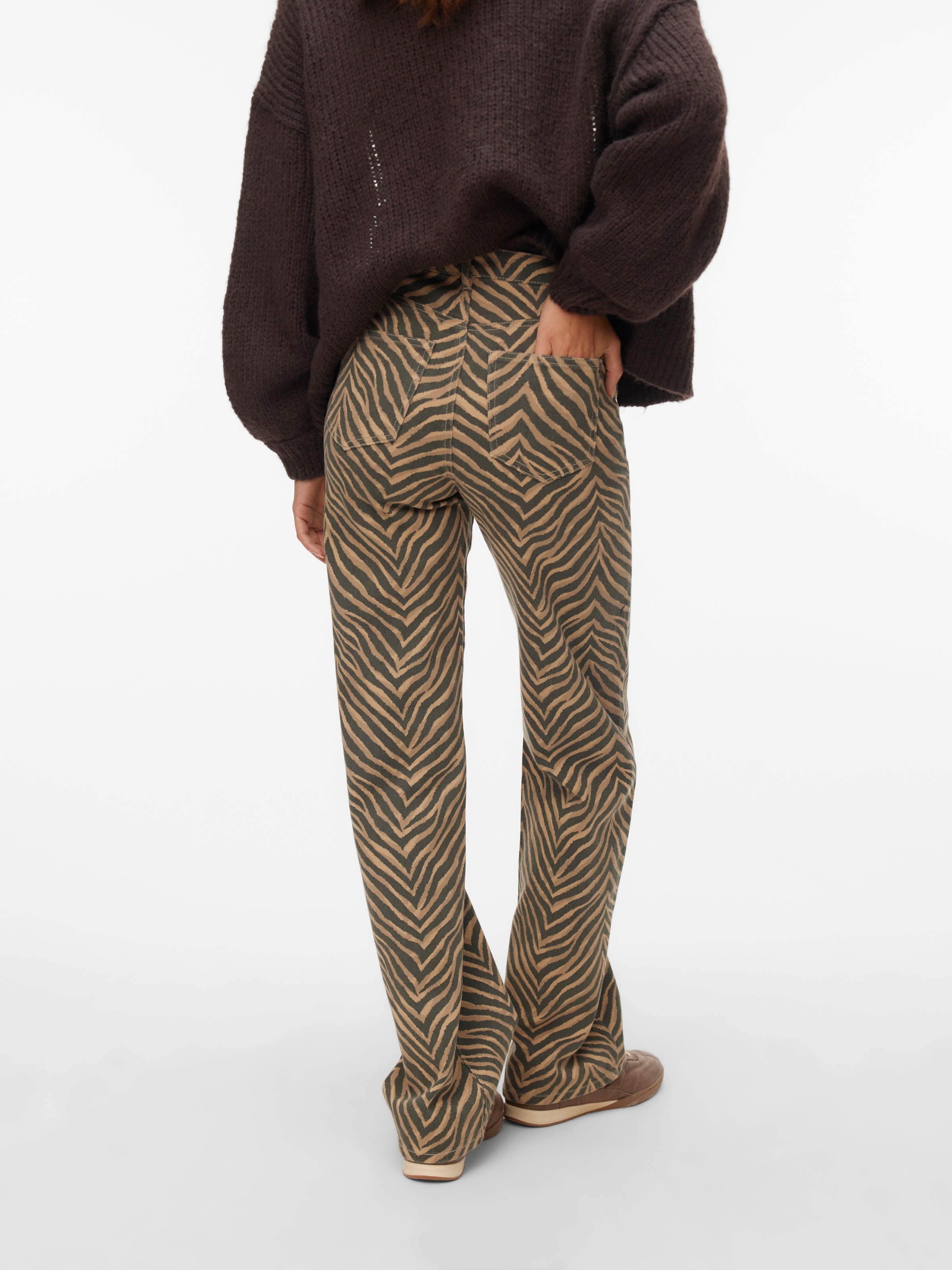 Vero Moda High-waist-Jeans "VMTESSA HR WIDE STRETCH AOP JEANS NOOS" günstig online kaufen