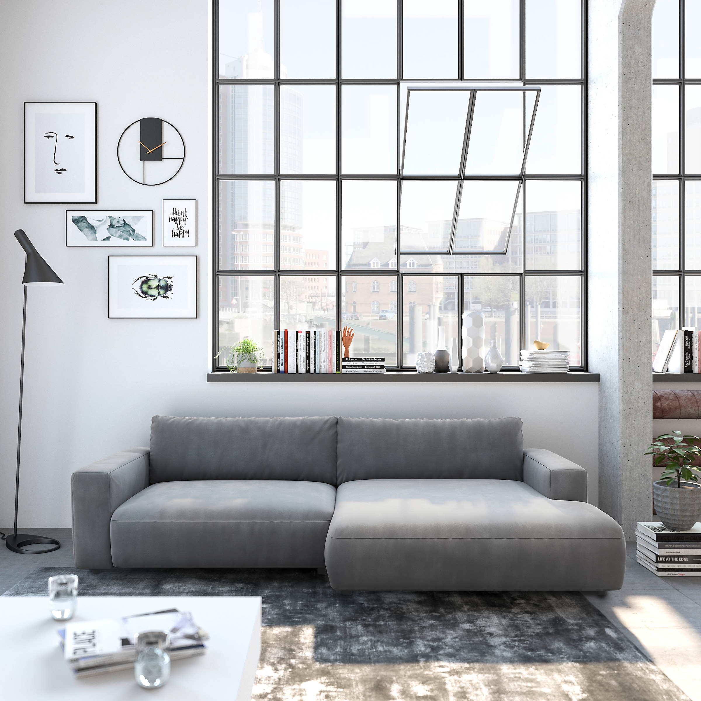 Musterring Ecksofa "LUCIA zeitlos, bequem, schöne Detailverarbeitung Breite 296cm, L-Form"