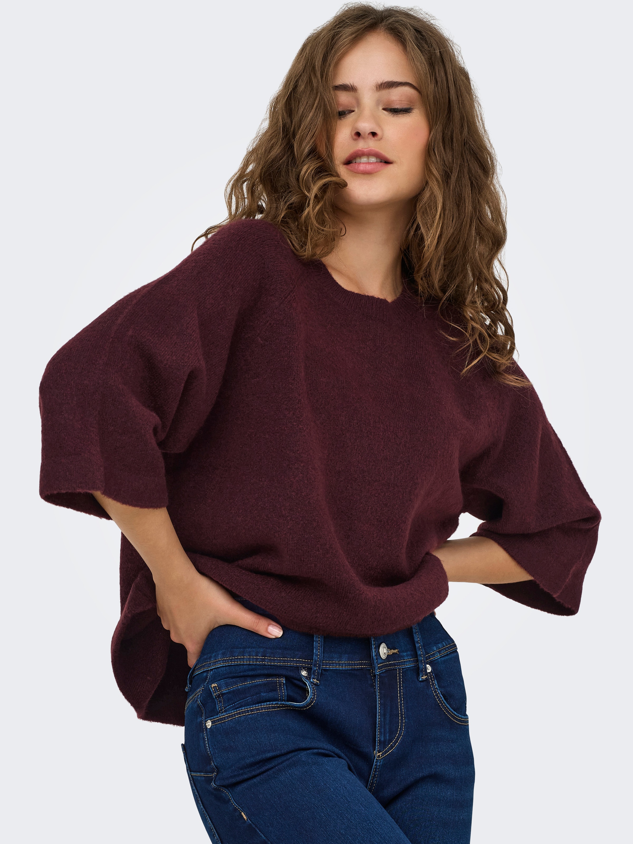 ONLY Strickpullover "ONLSIMONI 3/4 PULLOVER KNT NOOS" günstig online kaufen