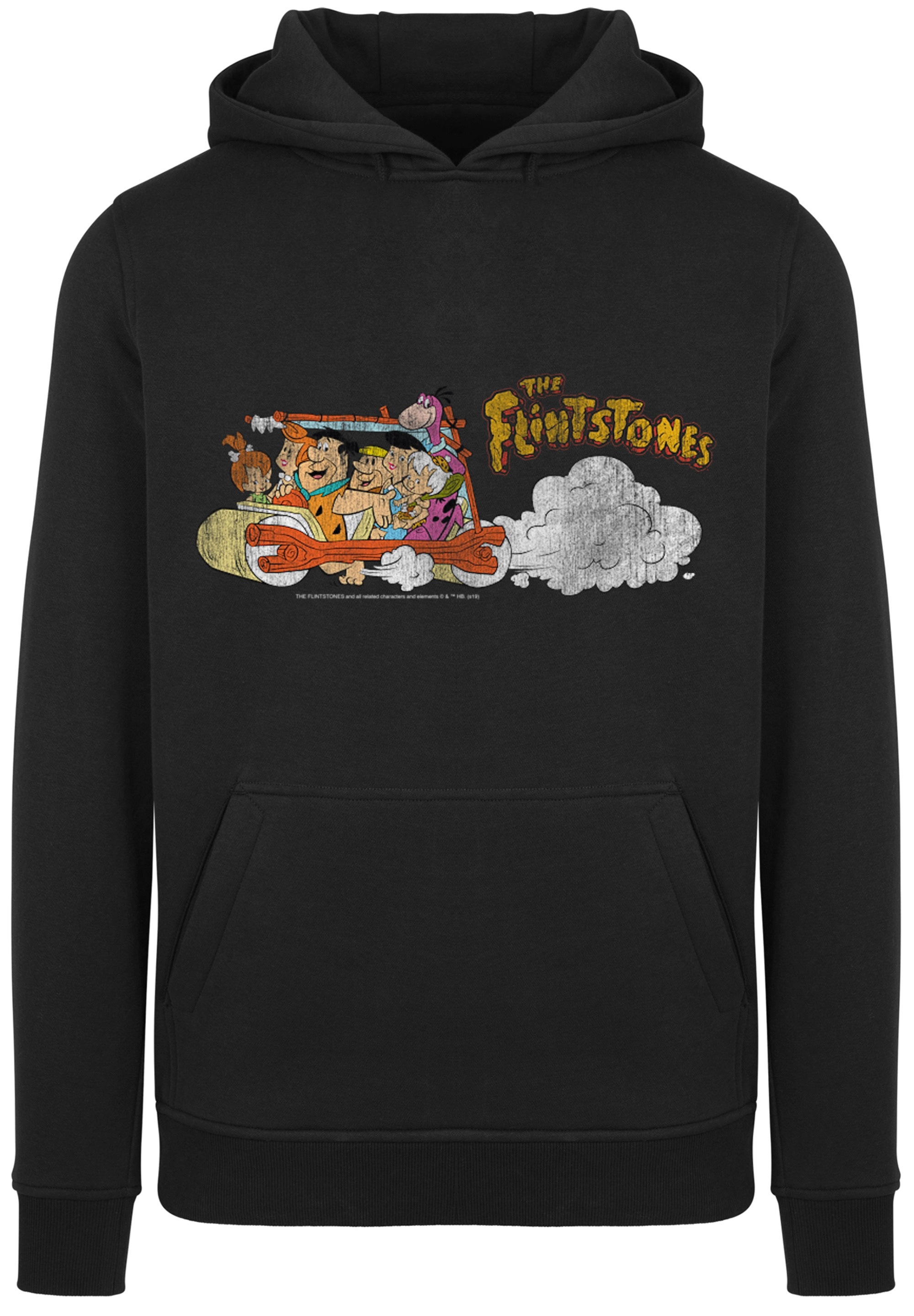 F4NT4STIC Sweatshirt »Die Familie Feuerstein Family Car Distressed«, Herren,Premium Merch,Slim-Fit,Kapuzenpullover,Bedruckt