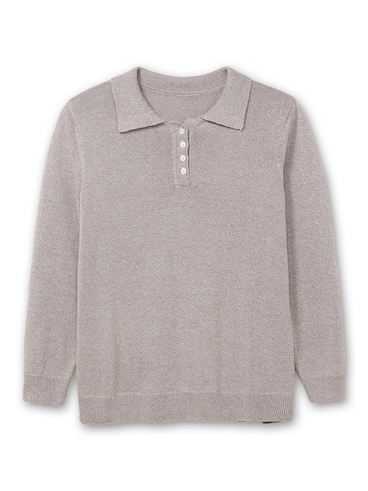 Sheego Strickpullover »Große Größen«, mit Polokragen, in melierter Optik