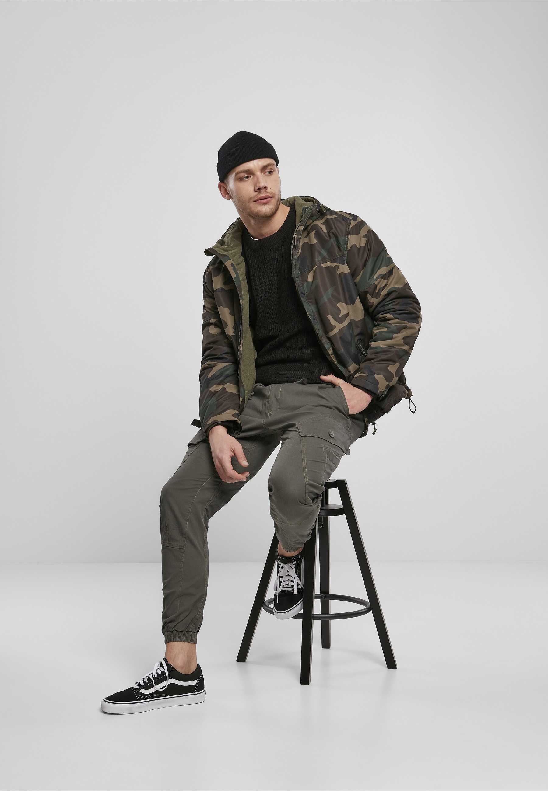 Brandit Allwetterjacke »Brandit Herren Windbreaker Frontzip« 1 Stk. tlg. mit Kapuze