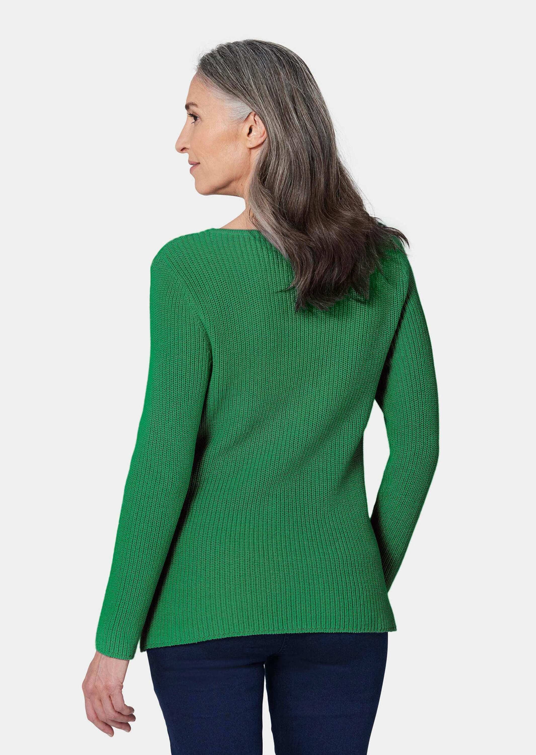 GOLDNER Strickpullover »Pullover Figurschmeichelnder Pullover aus reiner Baumwolle«