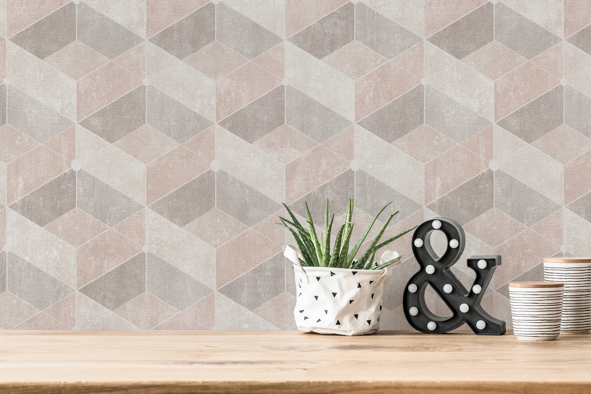 living walls 3D-Tapete »Titanium« 3D-Optik | geometrisch | grafisch leicht strukturiert Geometrisch Tapete 3D Effekt Tapeten Wohnzimmer Schlafzimmer Küche