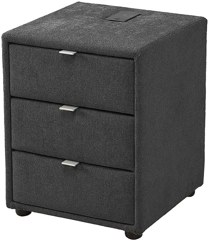 Jockenhöfer Gruppe Nachtkonsole "Lissy mit 3 Schubladen" mit induktiver Lad günstig online kaufen