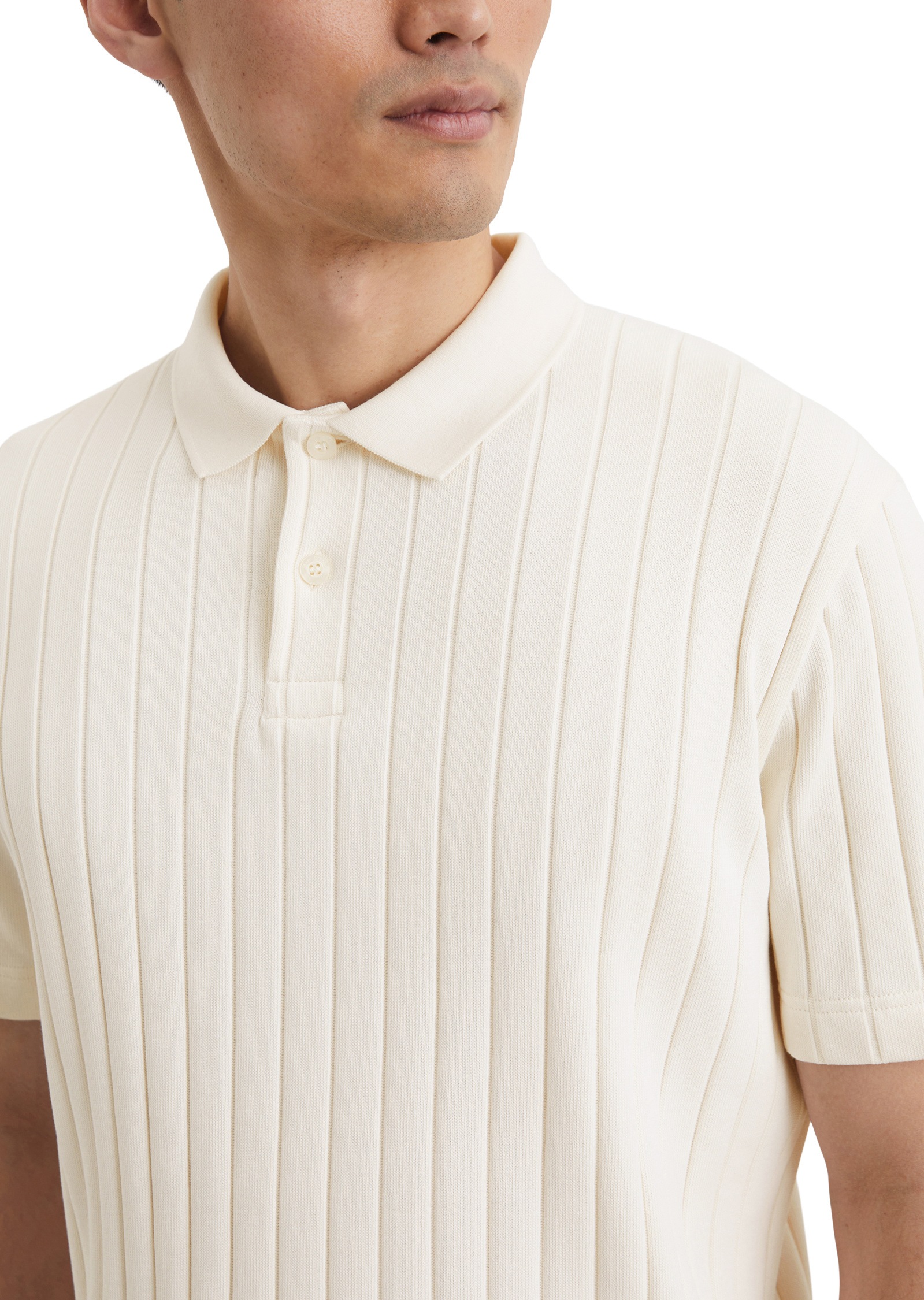 Marc O'Polo Poloshirt »mit breiter Rippstruktur«
