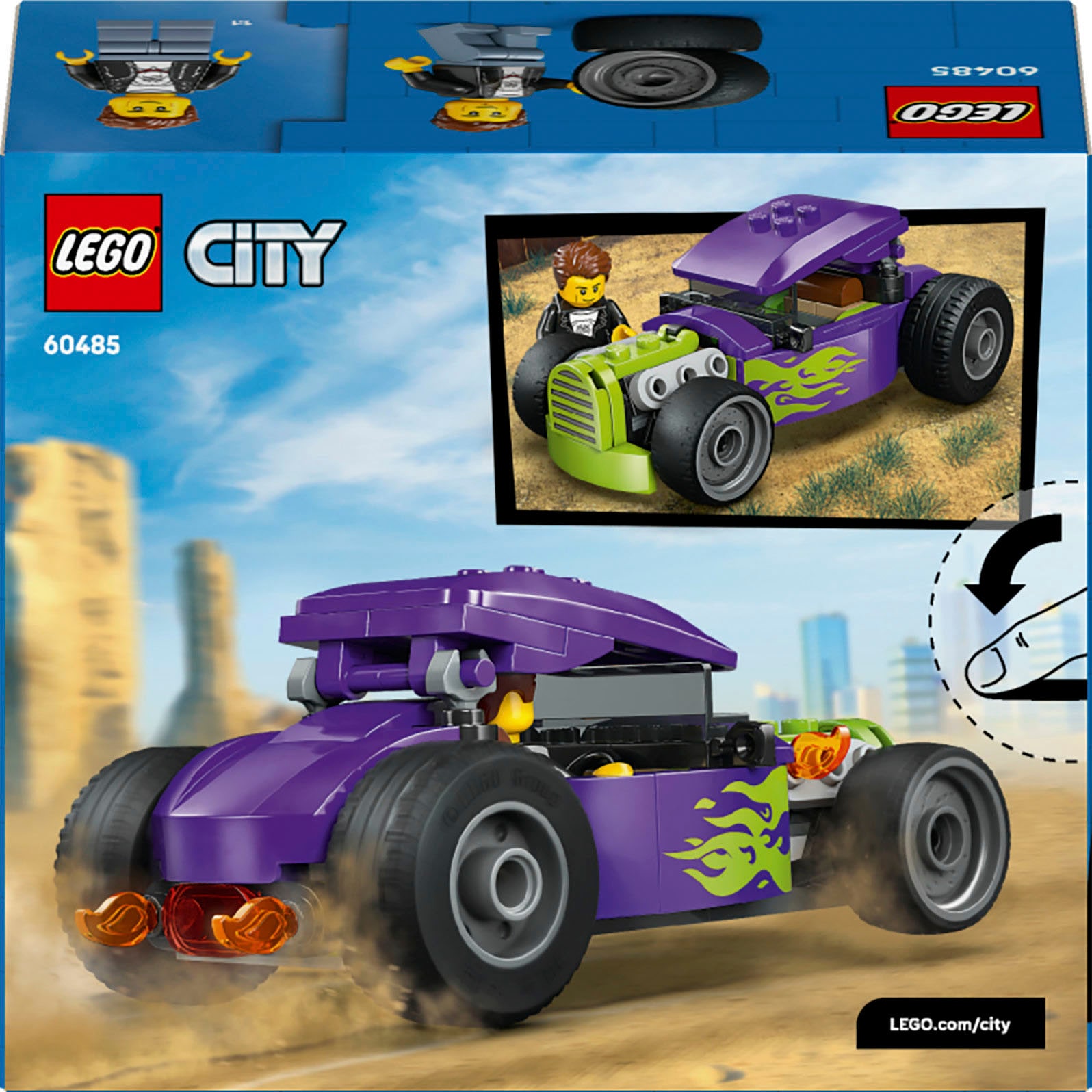 LEGO® Konstruktionsspielsteine »Hot Rod (60485), LEGO City« Made in Europe