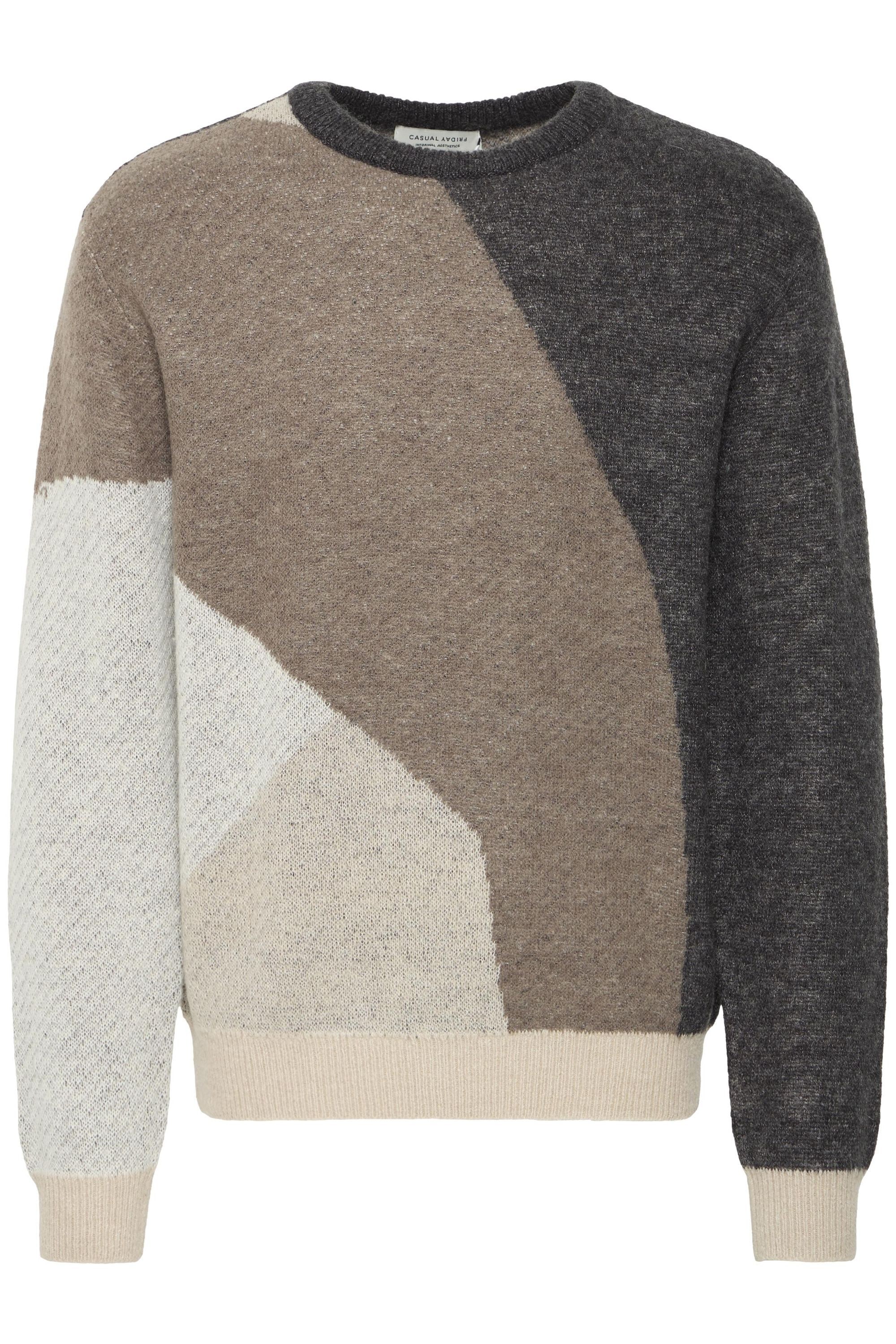 Casual Friday Strickfleece-Pullover "Strickpullover CFNOE" günstig online kaufen