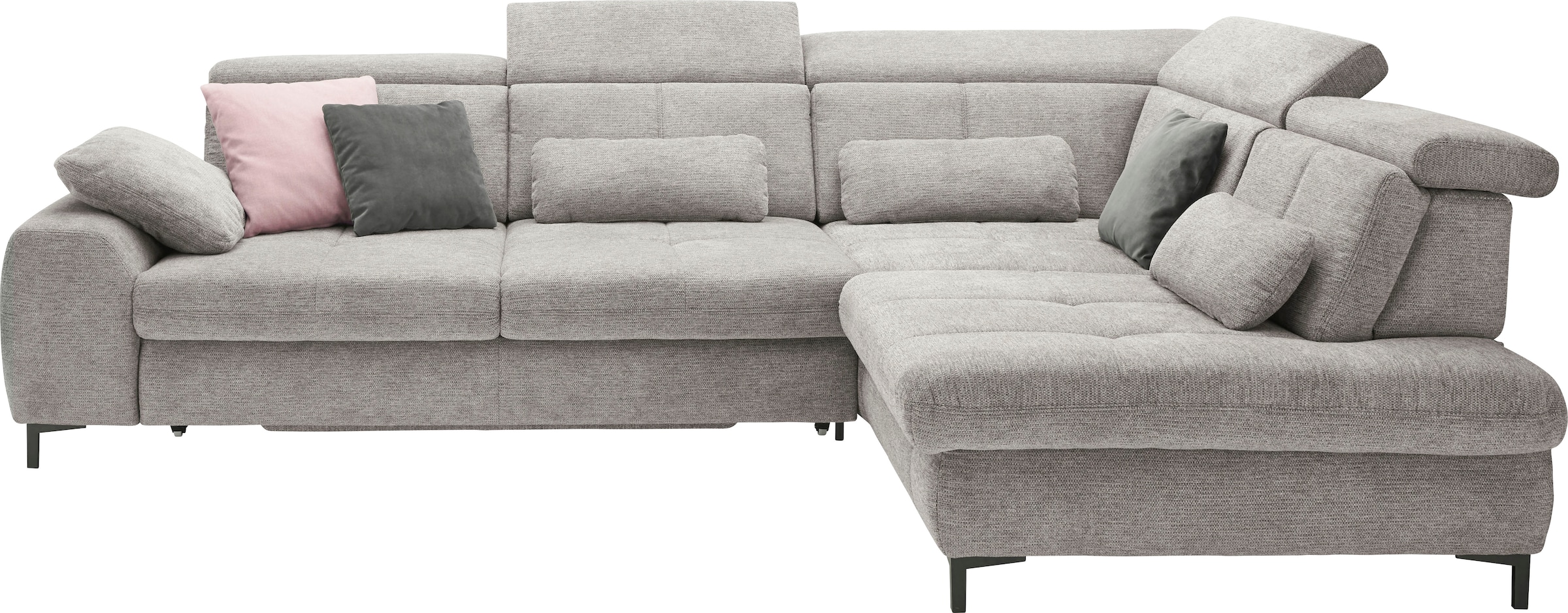 set one by Musterring Ecksofa Kaltschaumpolsterung, Flachgewebe, whlw. mit Funktionen, Sitzhöhe 49