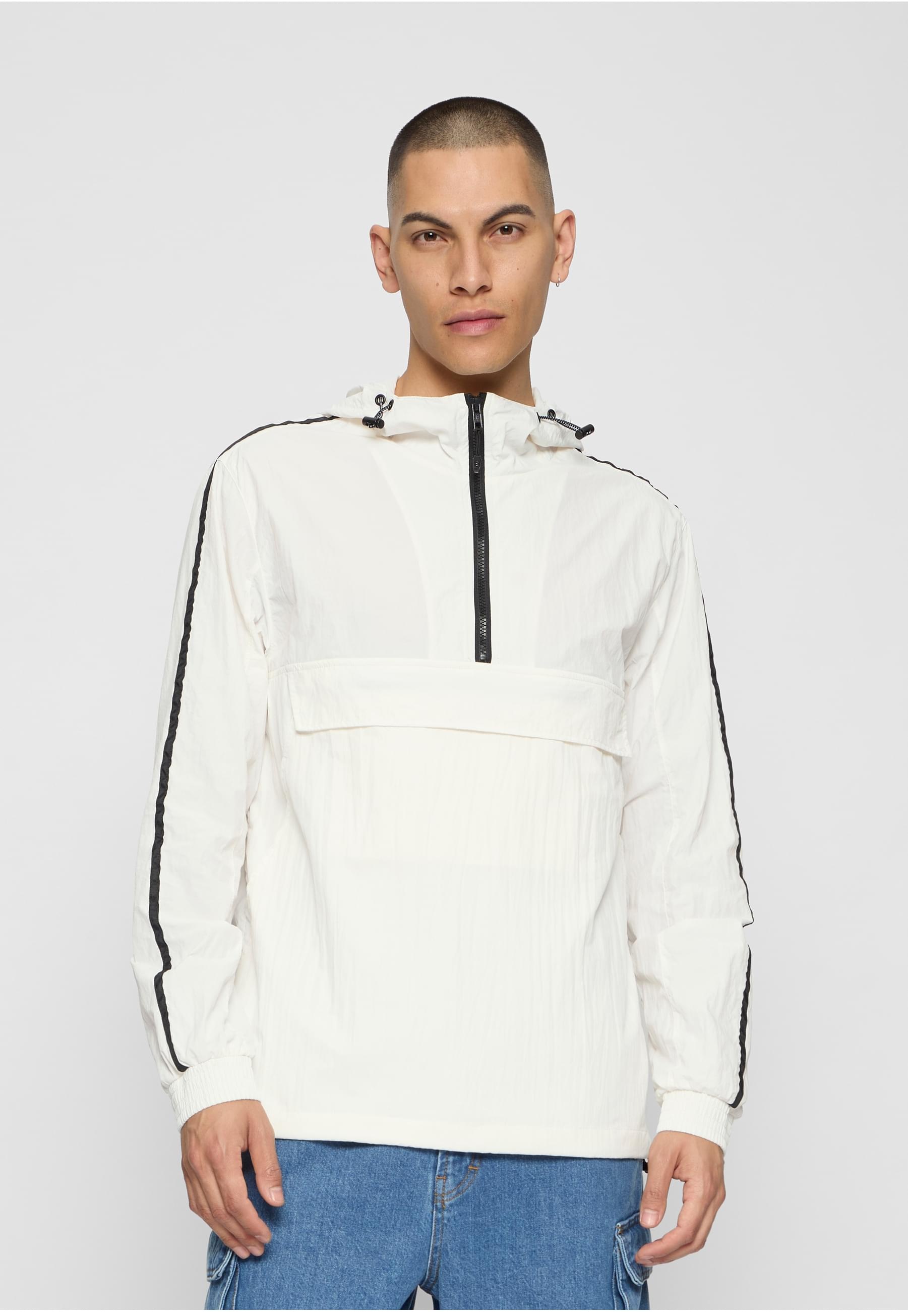 URBAN CLASSICS Trainingsjacke »Urban Classics Herren Crinkle Nylon Pull Over Jacket«, (1 St.), mit Kapuze