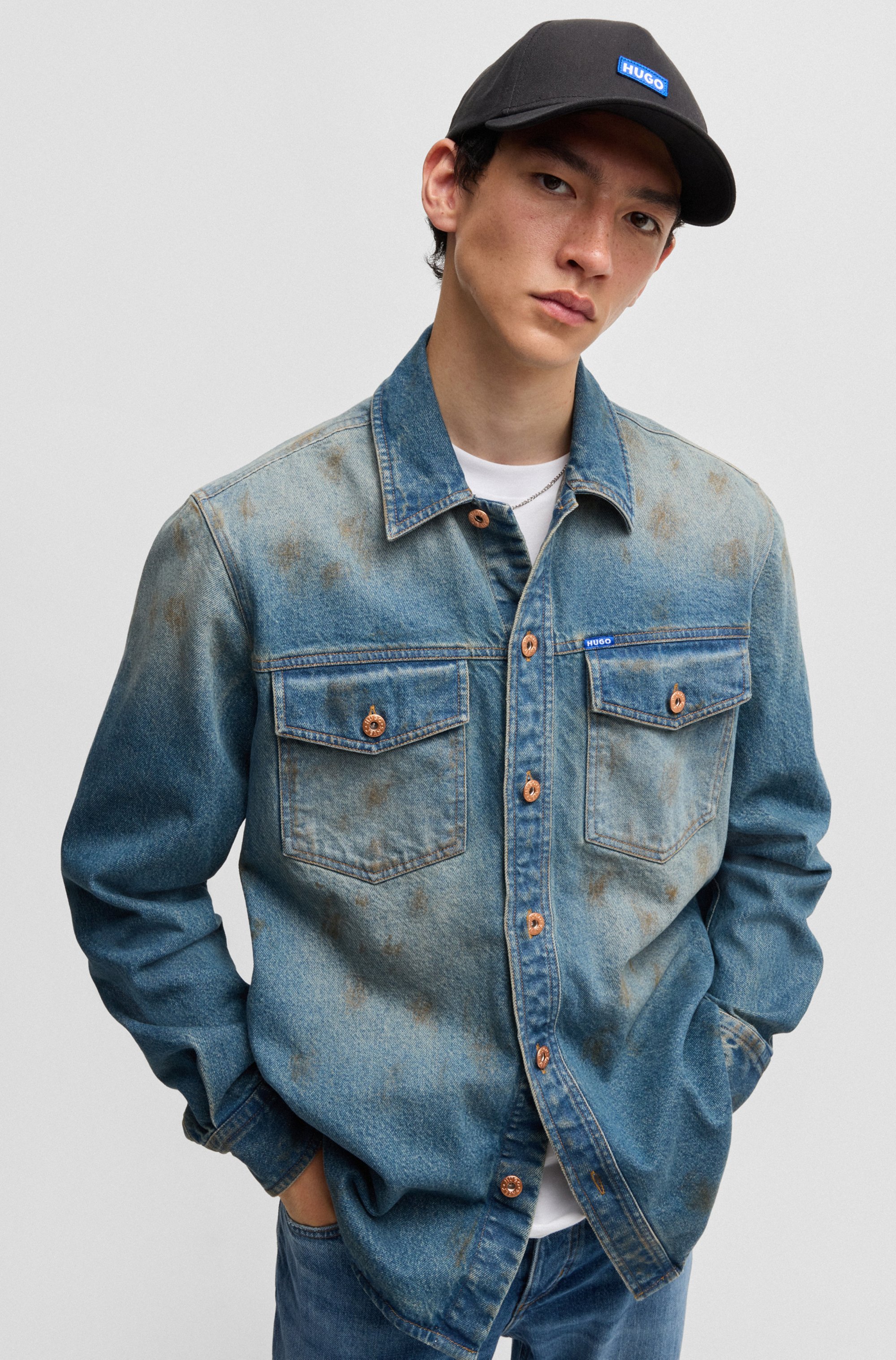 Thumbnail - HUGO Blue Baseball Cap "Jinko" mit Logopatch UNISEX