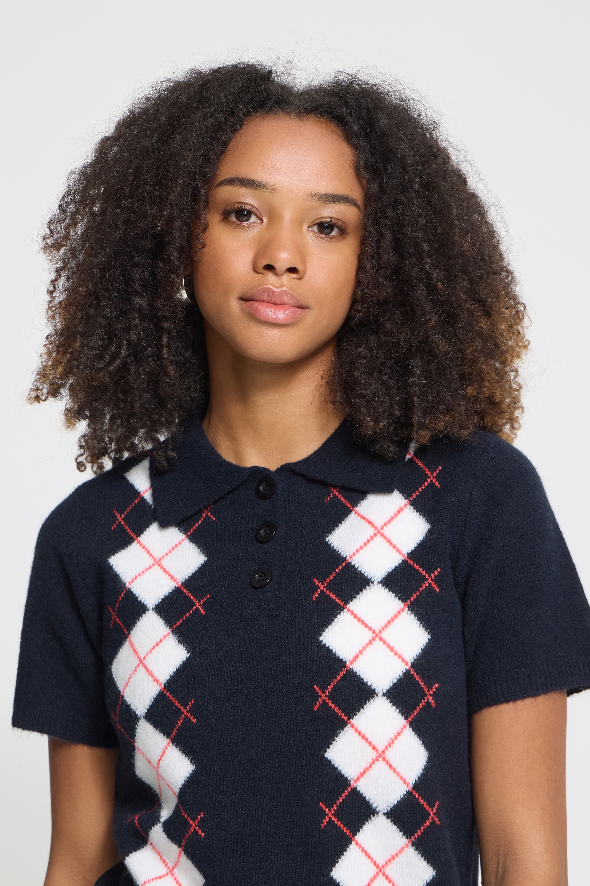 Ichi Kurzarmpullover »Damen Kurzarm-Bluse IHDASILA«