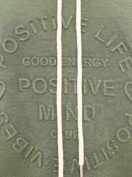 Zwillingsherz Hoodie »"Positive Mind"«, Kapuze, 3/4 Arm, tonaler Schriftzug vorn, Kordelzug