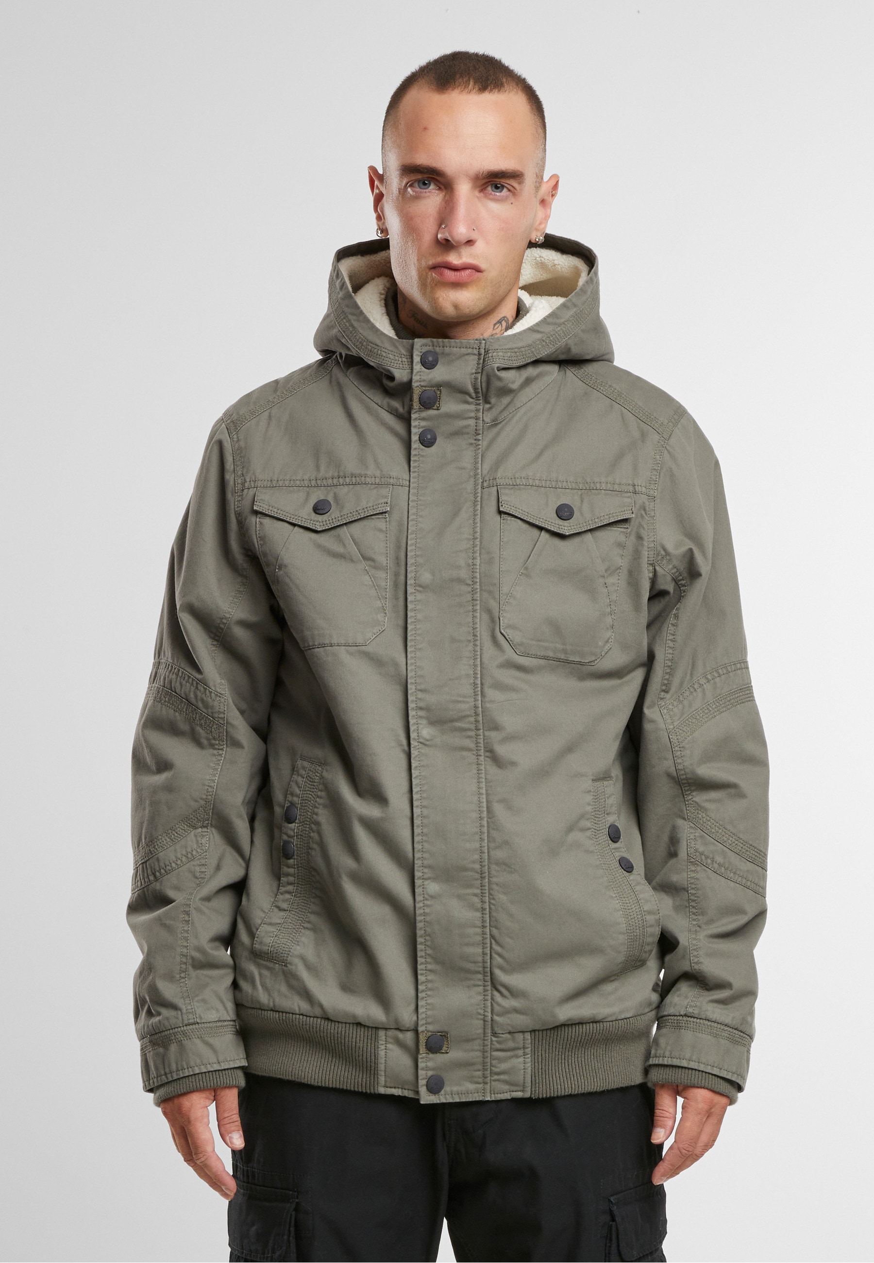 Brandit Winterjacke »Brandit Brandit Men Meadow Jacket« 1 Stk. tlg. mit Kapuze