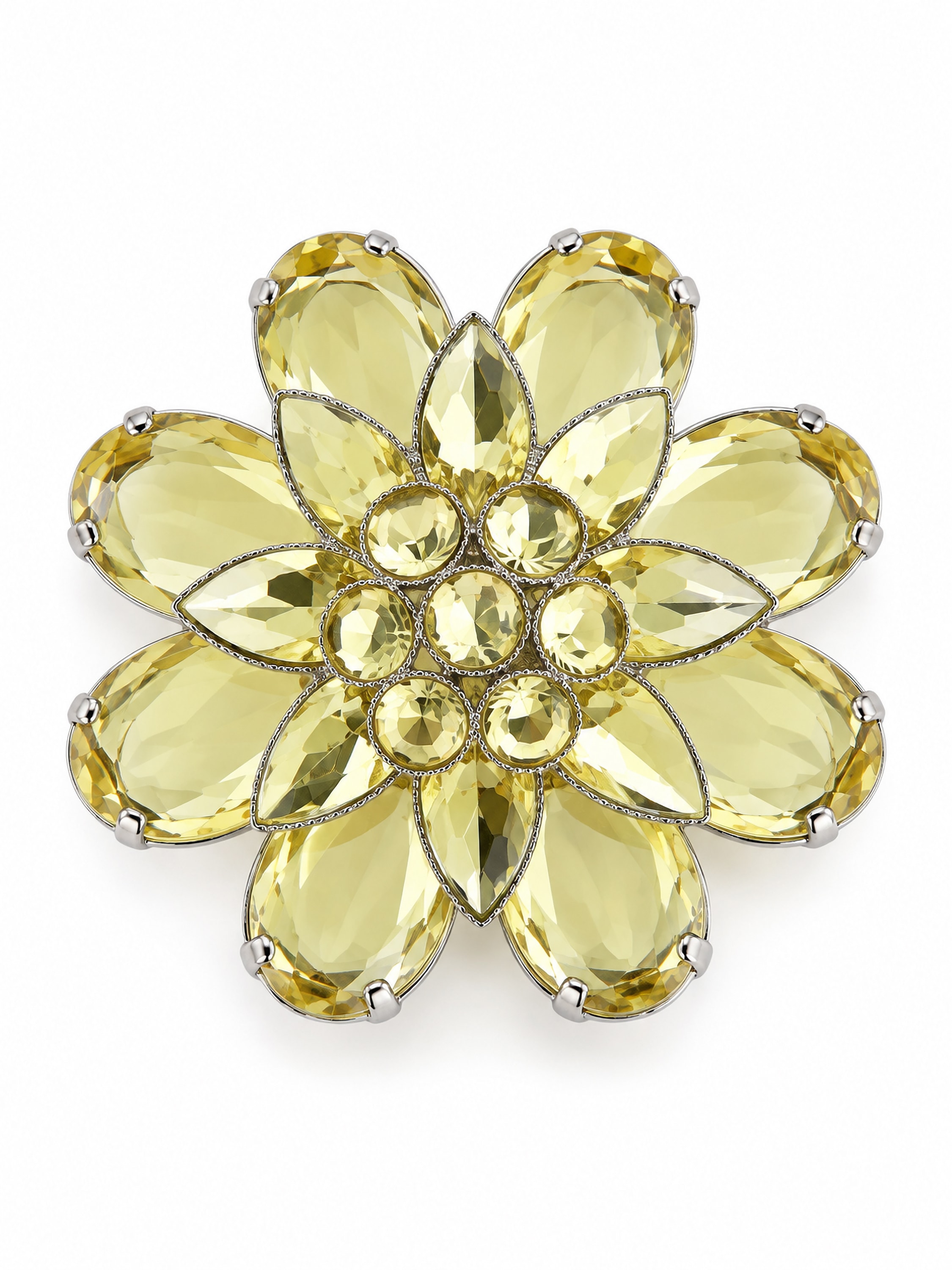 COLLEZIONE ALESSANDRO Brosche »Florina XL« ()  Große Blütenbrosche Schmucksteinen