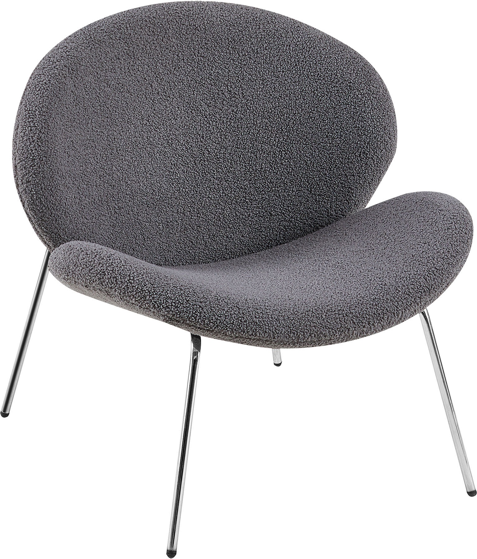 Kayoom Polsterstuhl »Stuhl Jaden 125 2er-Set, im angesagten Stoff mit dem Kräusel-Effekt«, (Set), 2 St., Ästhetisch minimalistisches Design, Bouclé Stoff, breites Sitzen