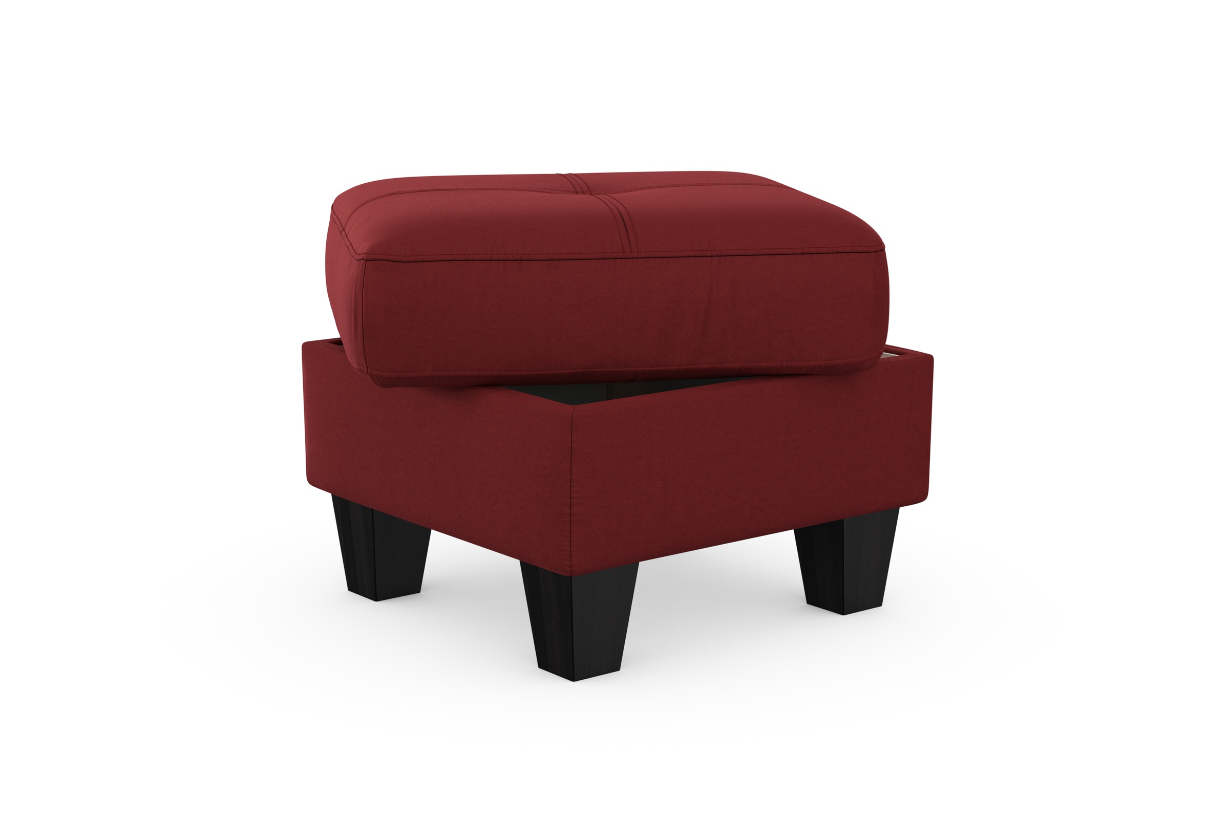 Stauraumhocker SIT & MORE "Belluci", rot (bordeaux), B:58cm H:48cm T:58cm, Hocker, mit Stauraum 3