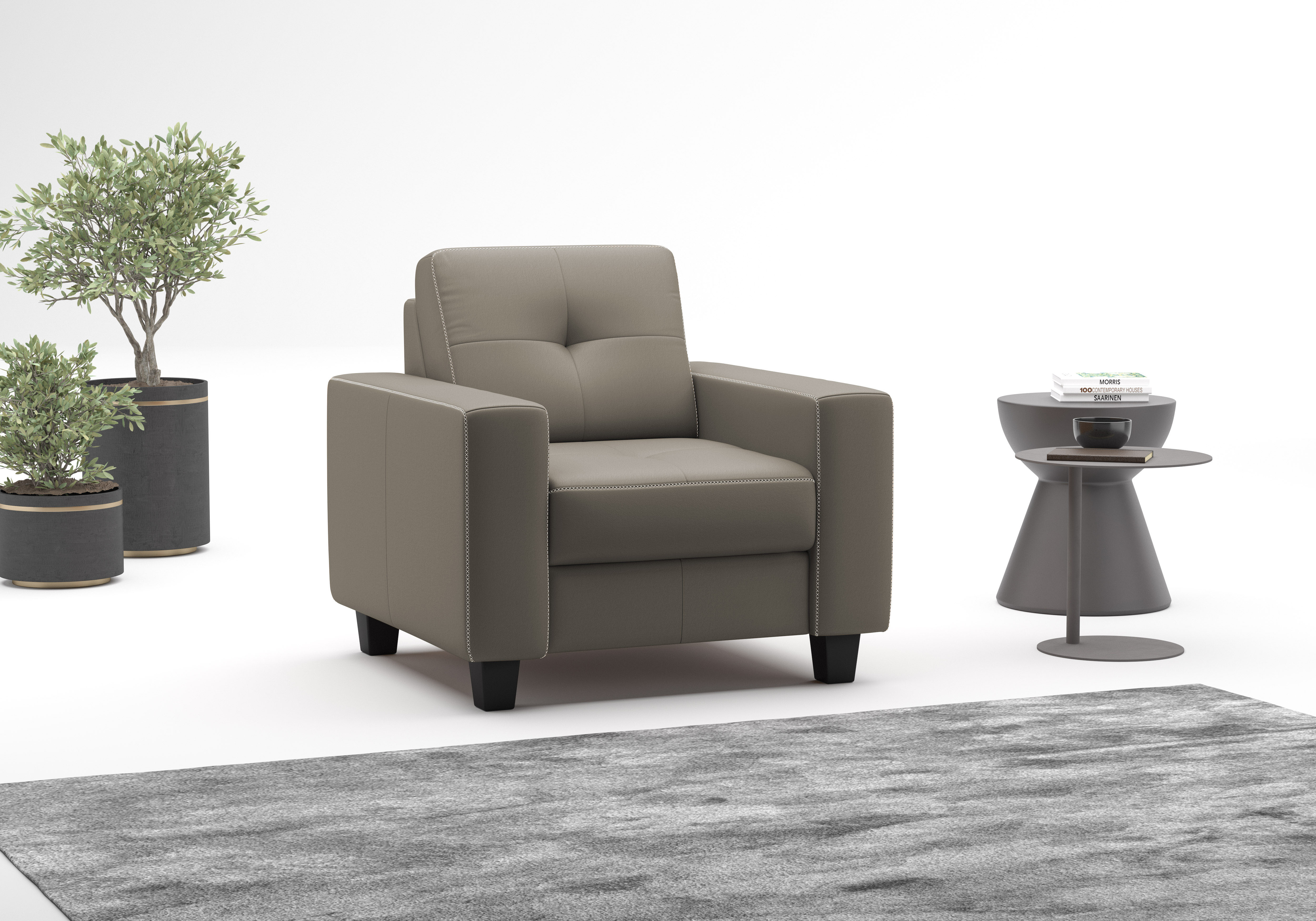 OTTO home Sessel "Varese" Kreuznaht in beige