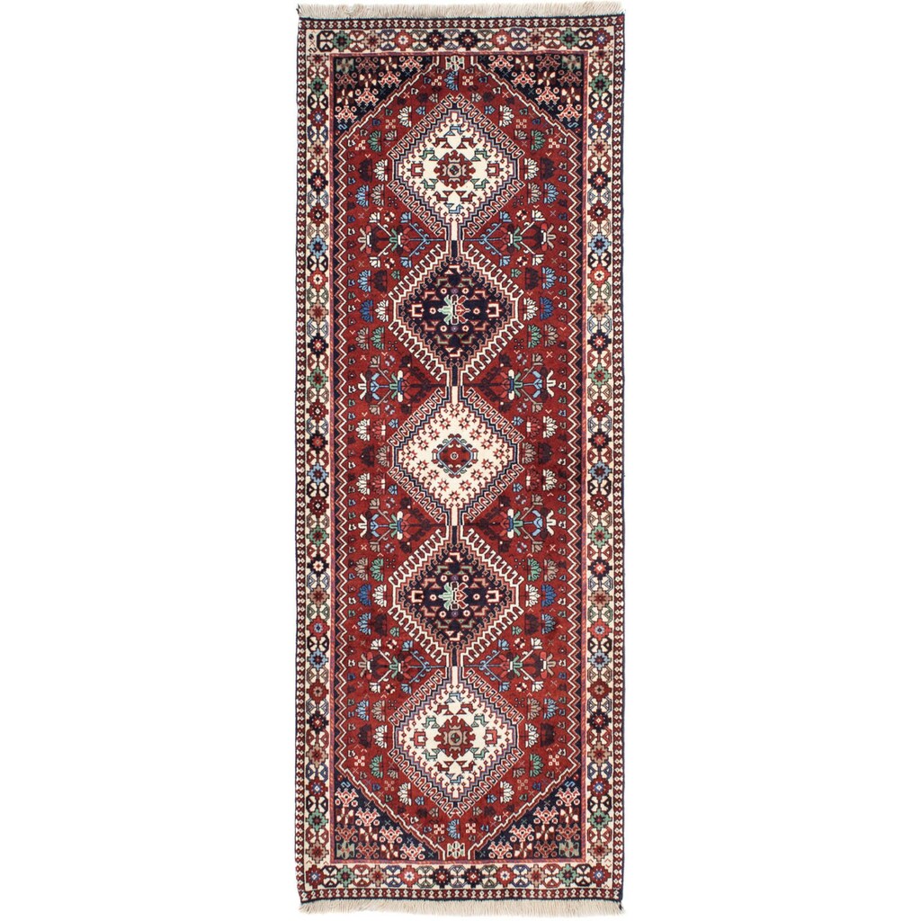 morgenland Wollteppich »Yalameh Medaillon Blu scuro 160 x 100 cm«, rechteckig