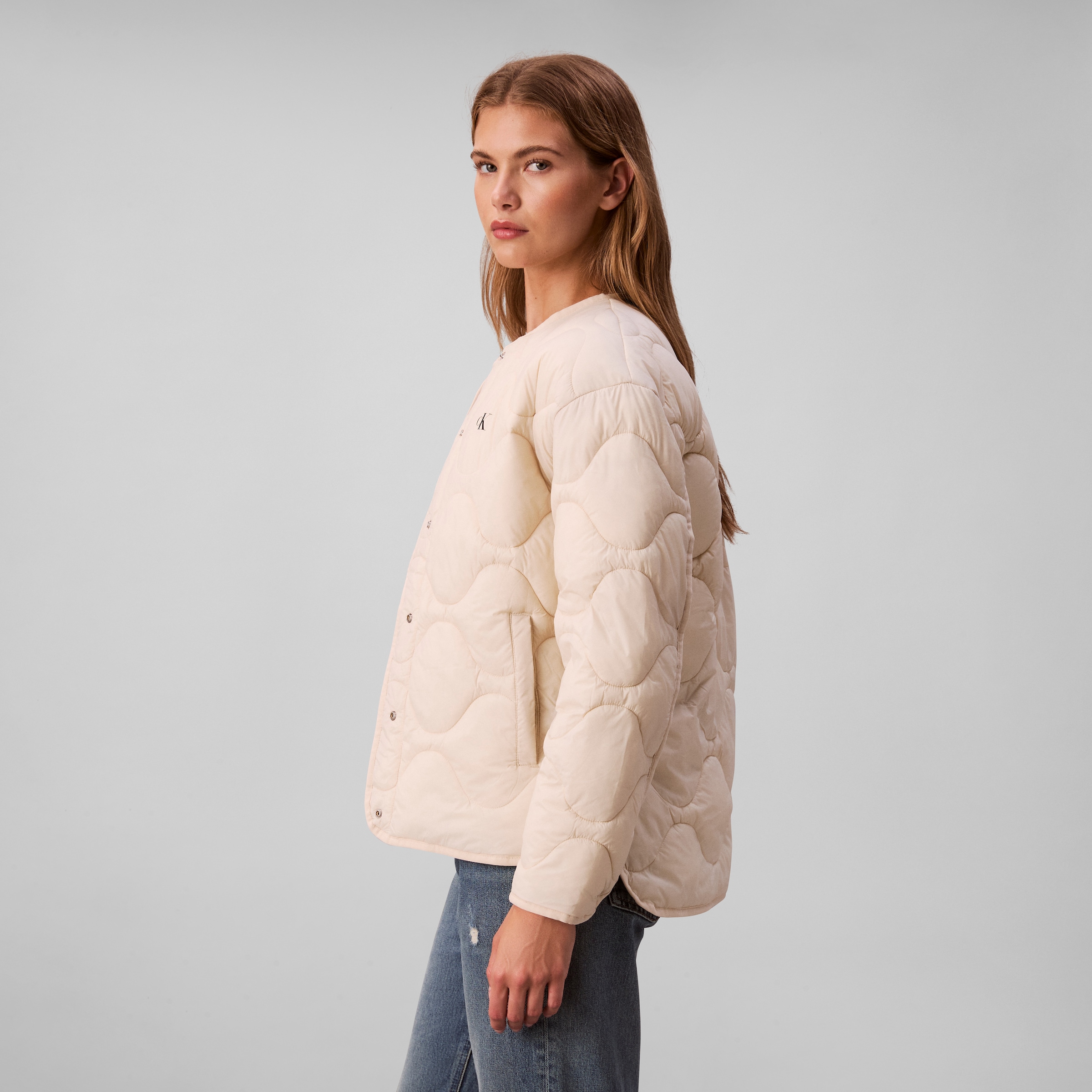 Calvin Klein Jeans Steppjacke »INSULATED LINER JACKET« ohne Kapuze Mit Rundhalsausschnitt