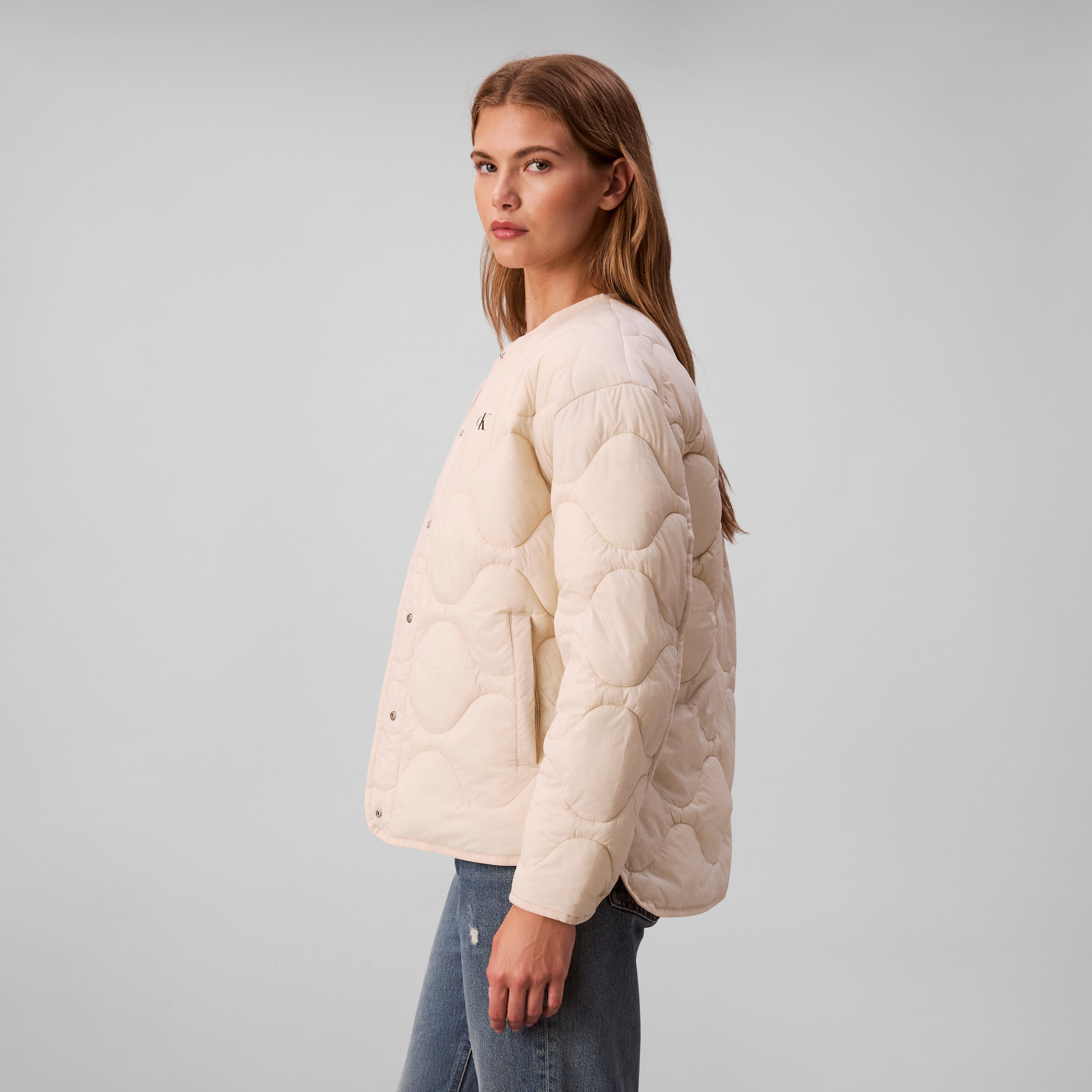 Calvin Klein Jeans Steppjacke "INSULATED LINER JACKET" ohne Kapuze Mit Rund günstig online kaufen