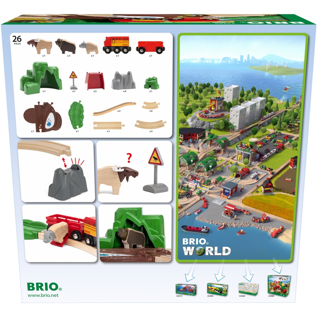 BRIO® Spielzeug-Eisenbahn »Nordische Waldtiere«, (Set)