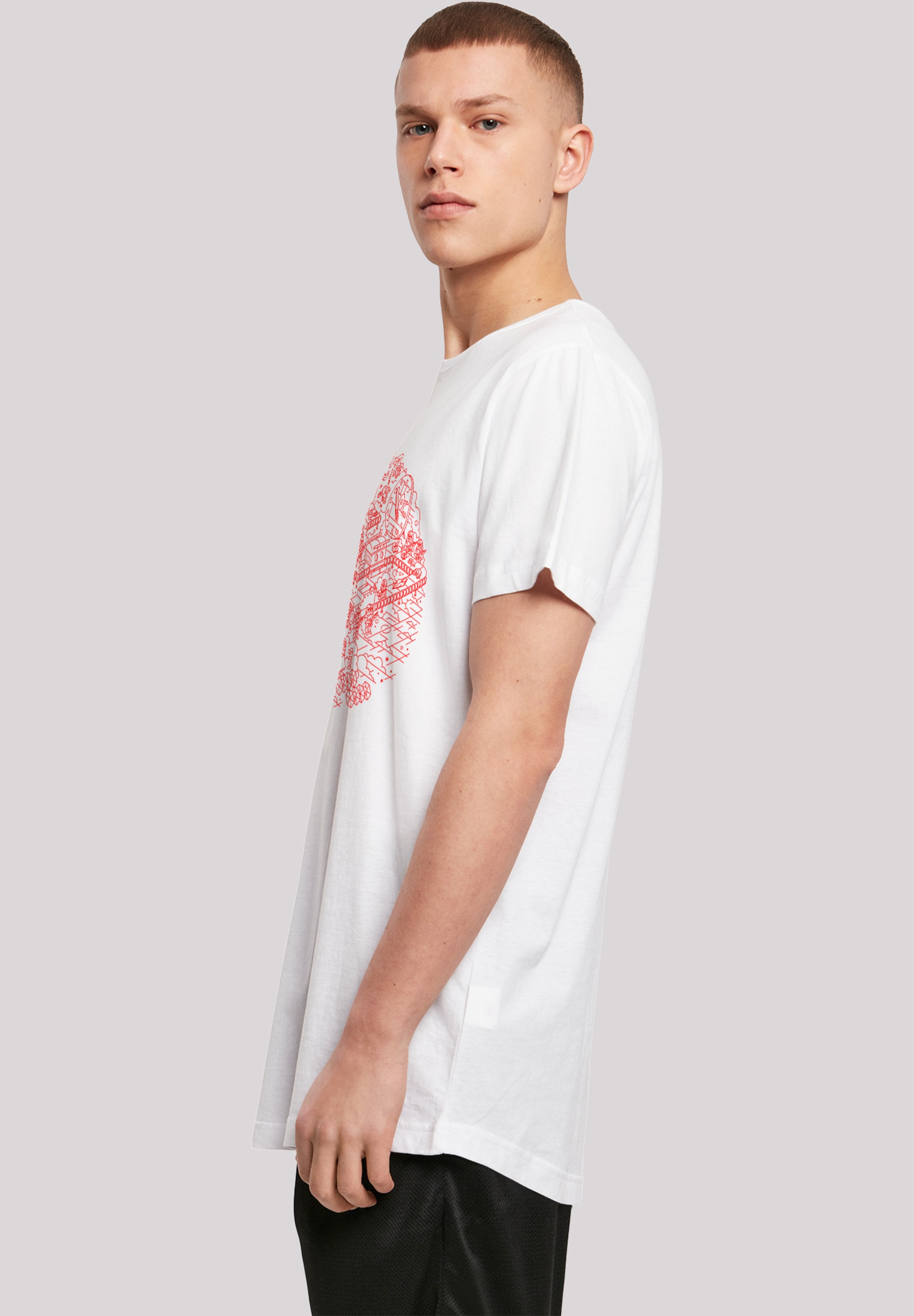 F4NT4STIC T-Shirt »Star Wars Christmas Death Star«, Print
