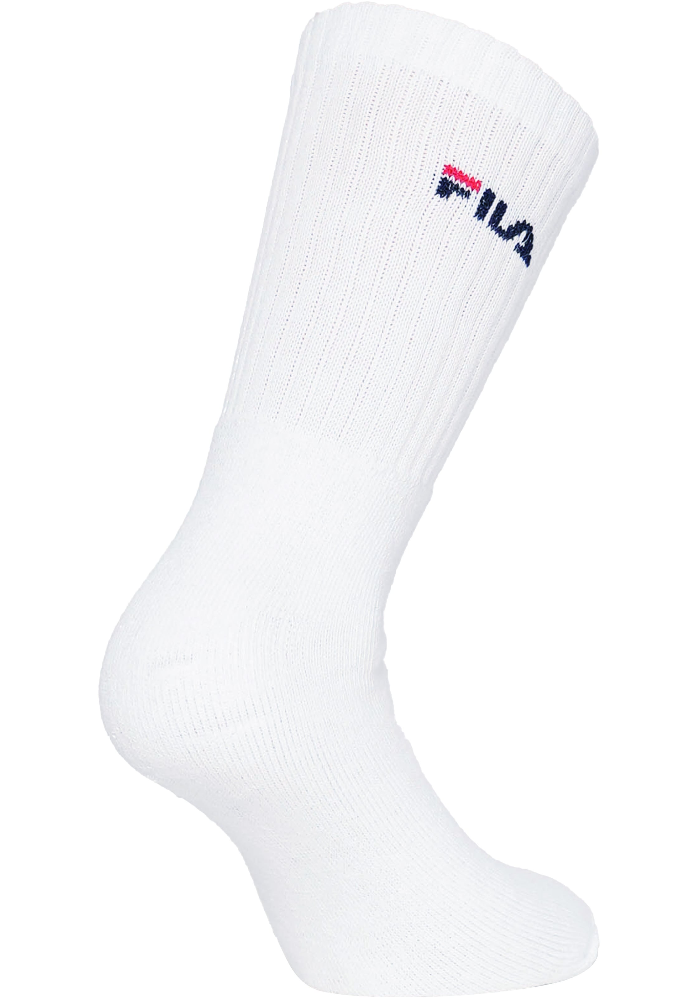 Fila Sportsocken »UNISEX CREW TENNIS FULL TERRY SOCKS«, (6 Paar), mit eingestrickem Logo
