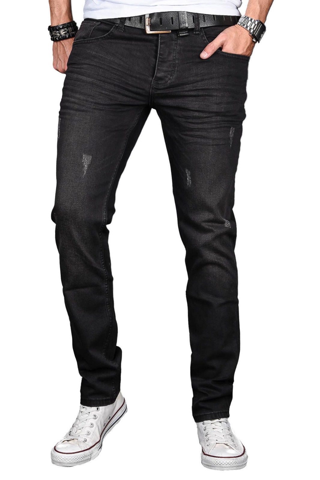 Alessandro Salvarini Slim-fit-Jeans "ASLuca", Stretch mit Elasthan