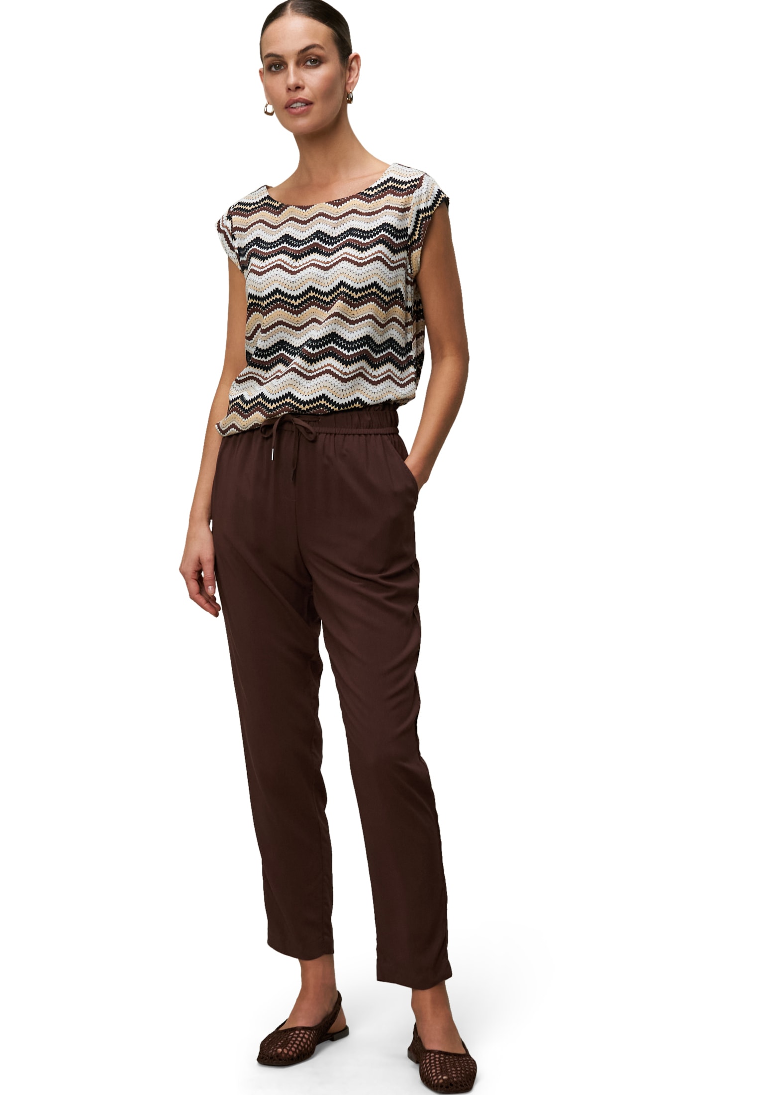 Zero Schlupfhose »zero Schlupfhose mit Tunnelzug 28 Inch«, Bindedetail
