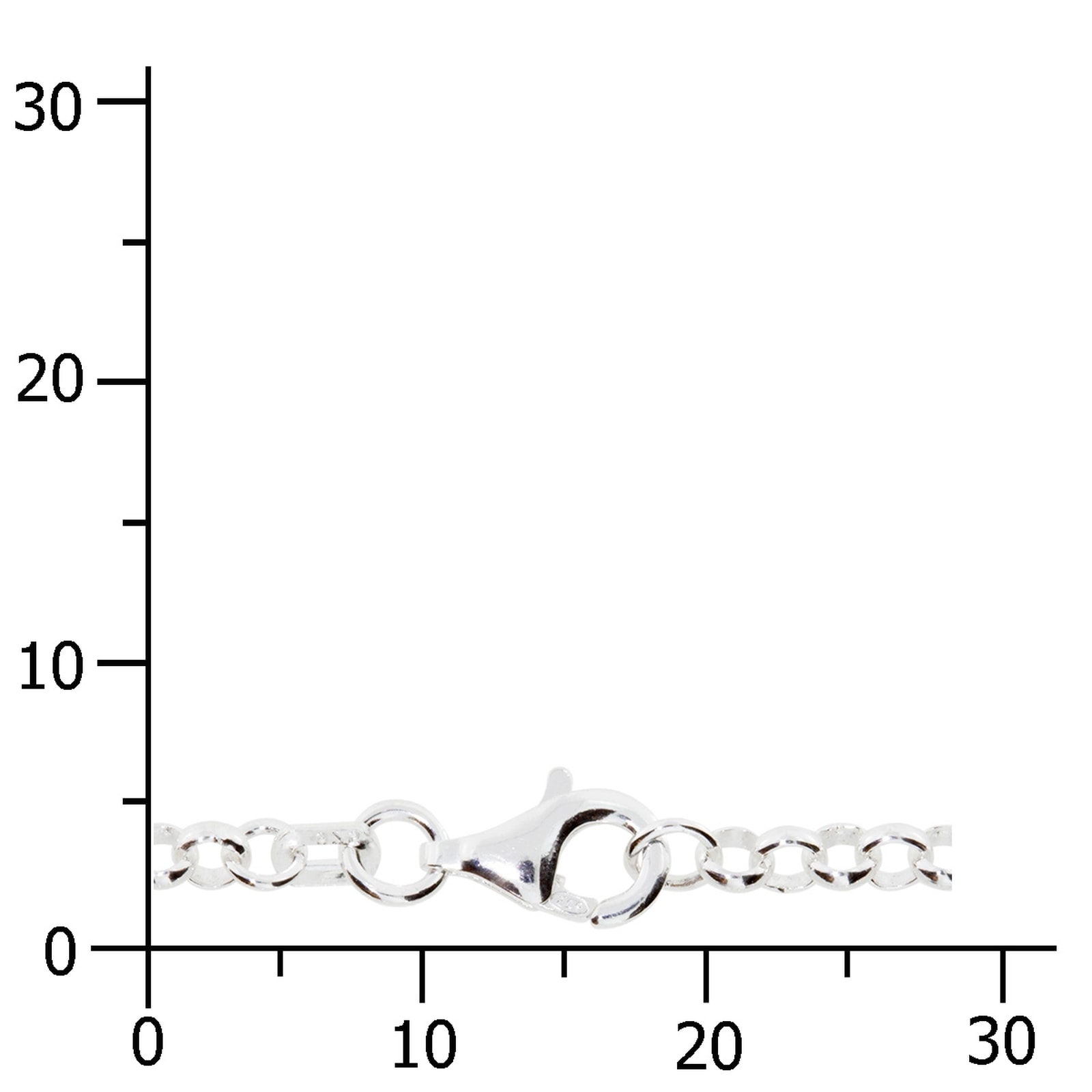 OSTSEE-SCHMUCK Silberkette »- Erbs 4,0 mm - Silber 925/000 -,«